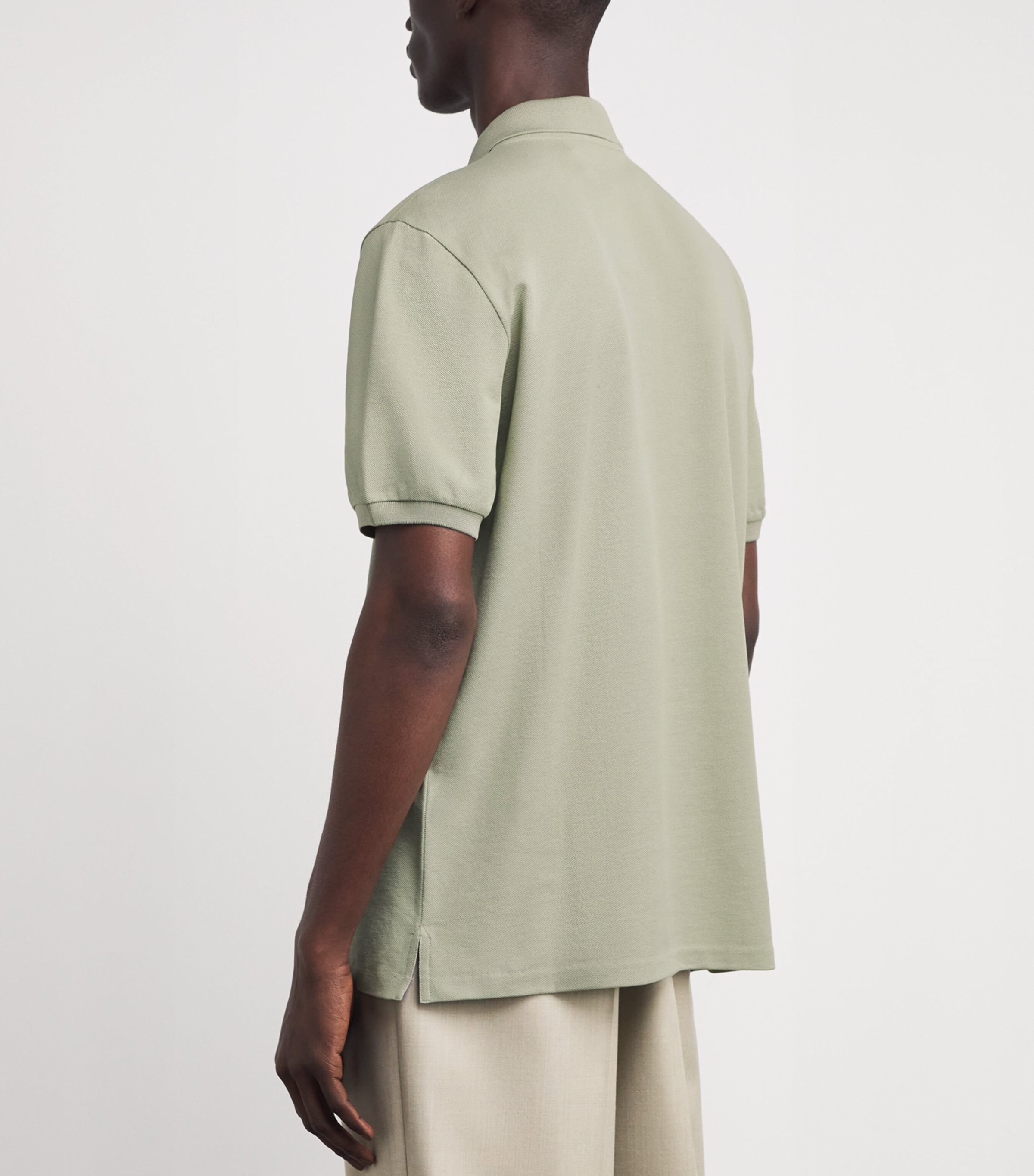 Ralph Lauren Purple Label Mens Cotton Logo Polo Shirt Green Image 5