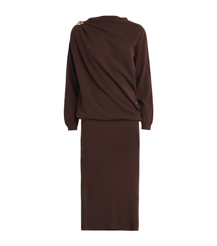 Wool-Silk-Cashmere Midi Dress 1269 EBANO Image 1