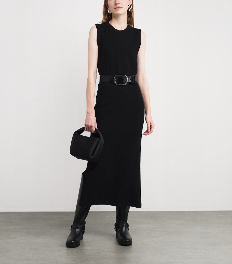 Leather Wide Belt BLACK Image 3