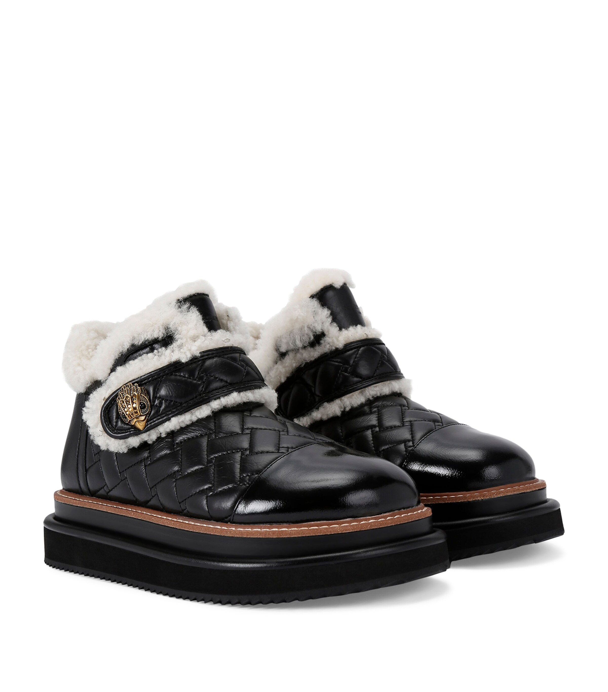 Kurt Geiger London Leather Orson Strap Boots Blk/other Image 1