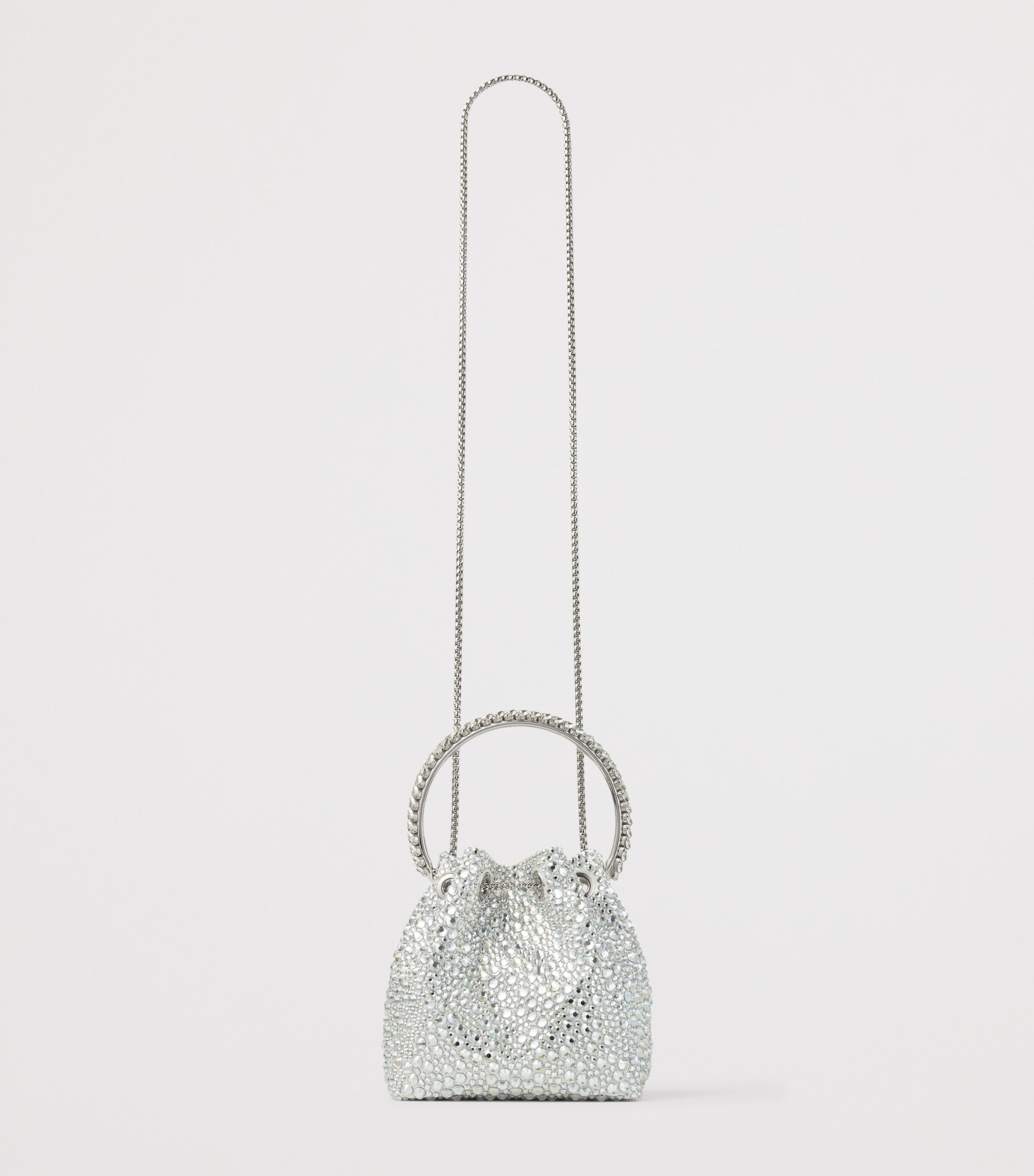 Embellished Bon Bon Top-Handle Bag IVORY/CRYSTAL/SILVER Image 3