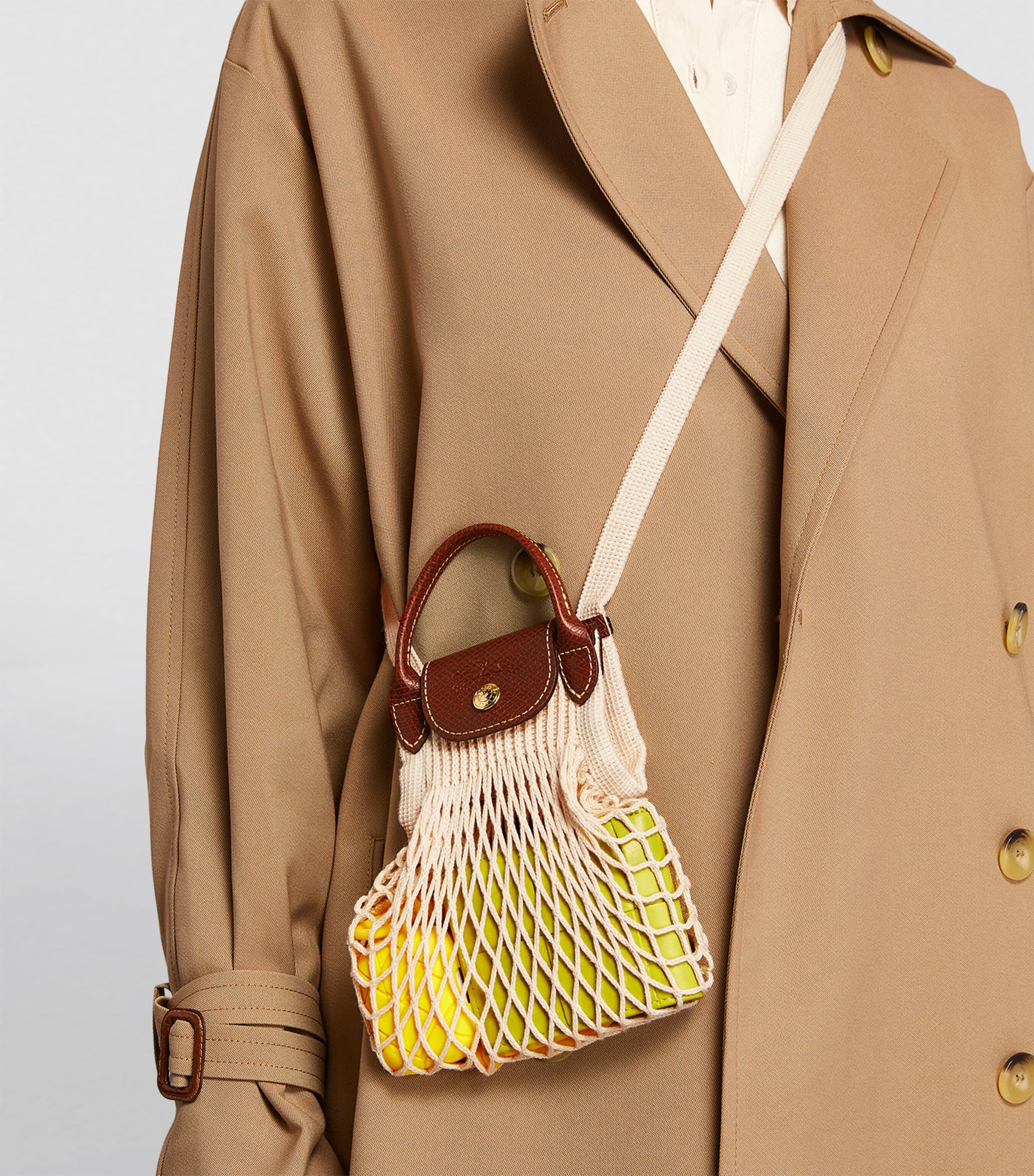 Longchamp Extra-Small Le Pliage Filet Mesh Bag | Harrods UK