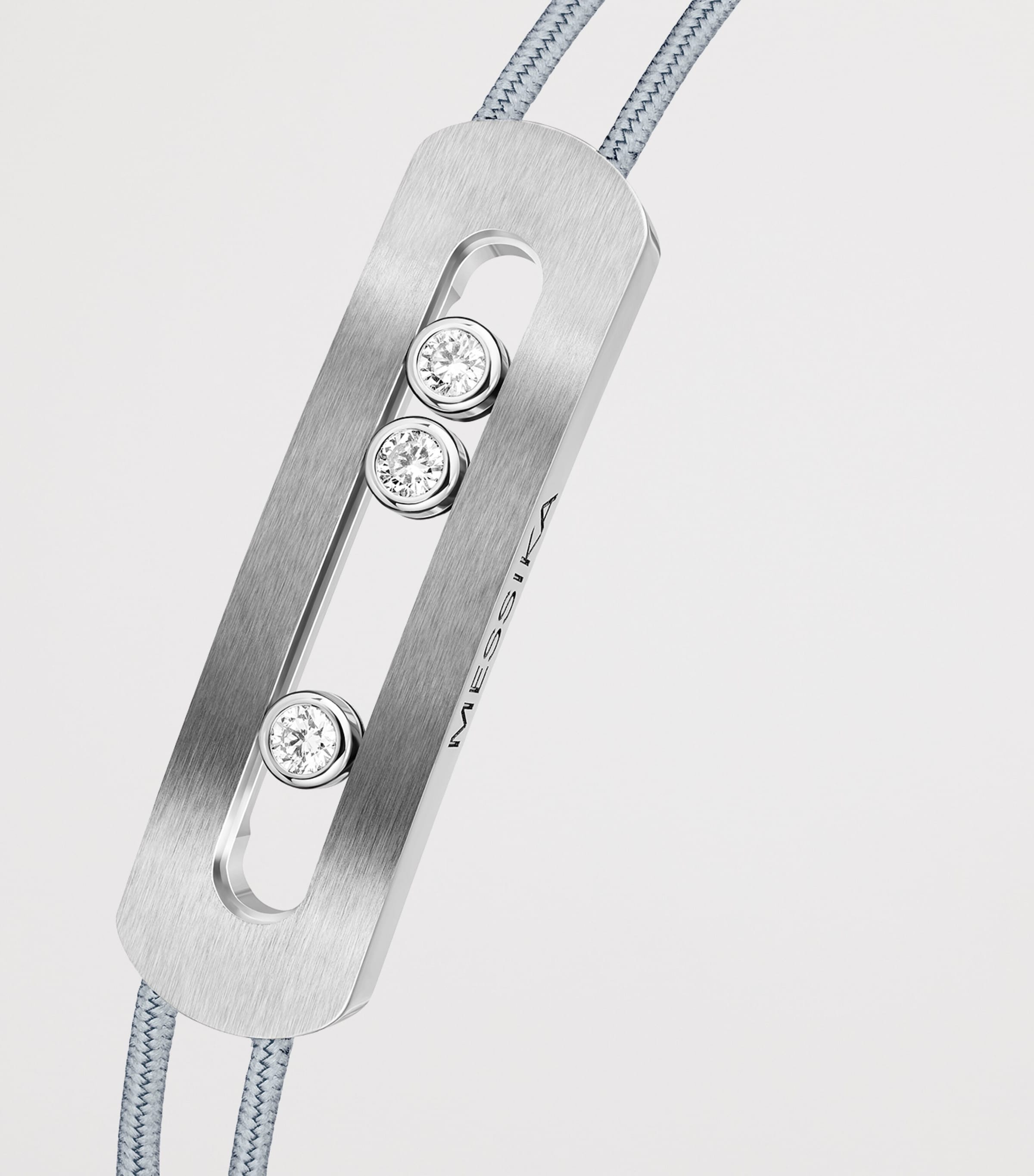 Messika Move Titanium and Diamond Cord Bracelet (0.23ct) Titanium Natural Image 3