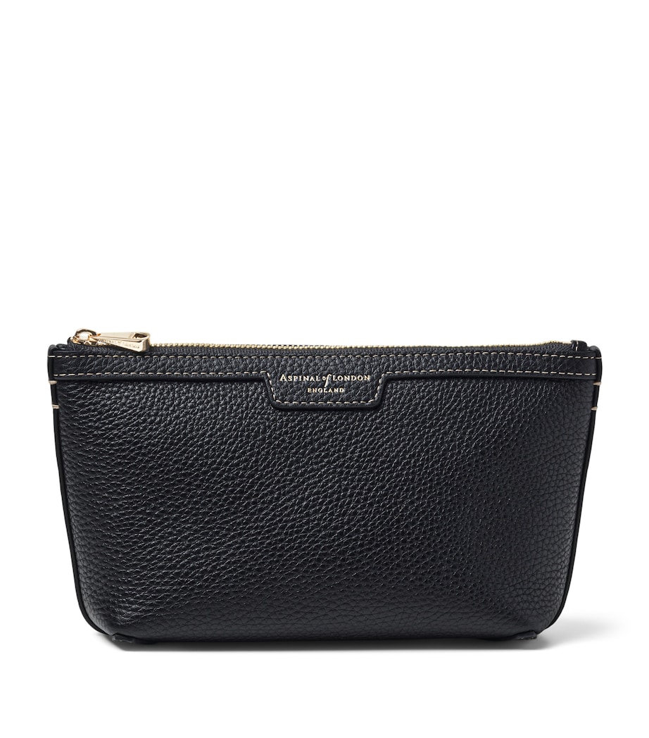 Aspinal Of London Leather Hudson Cosmetics Bag Black Image 1