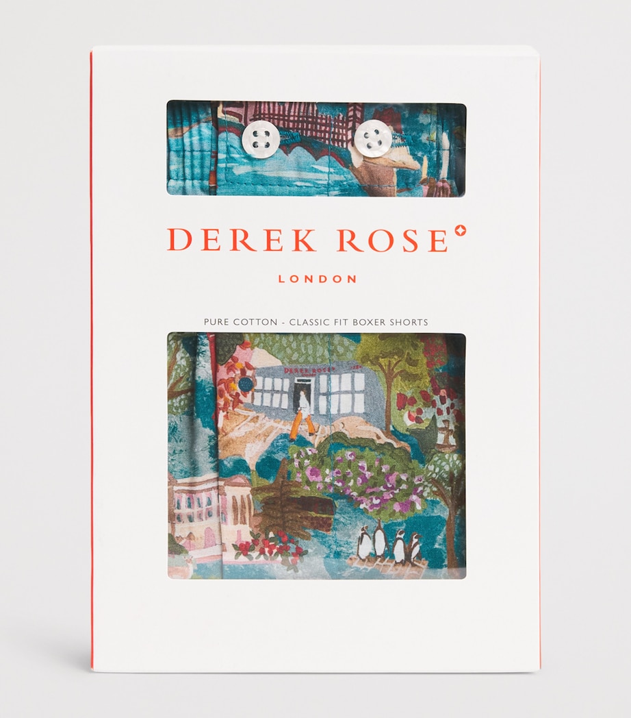 Derek Rose Mens Cotton Printed Ledbury Boxer Shorts Mul Image 4