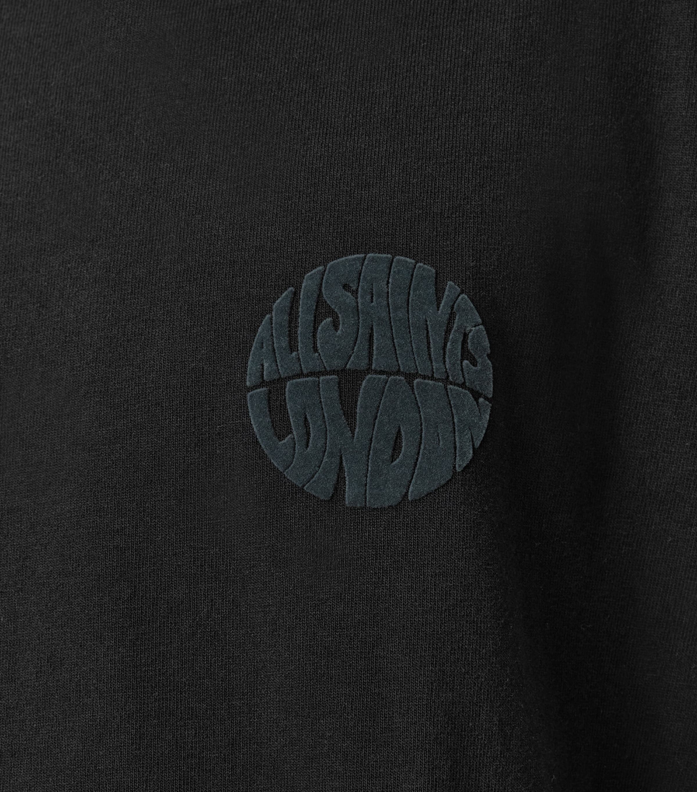 Organic Cotton Waved T-Shirt JET BLACK Image 7