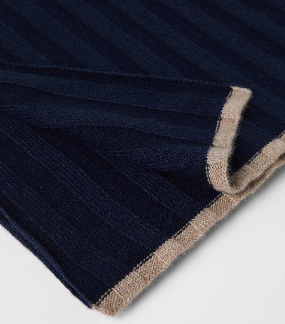 Cashmere Ribbed Scarf CU715 Image 4