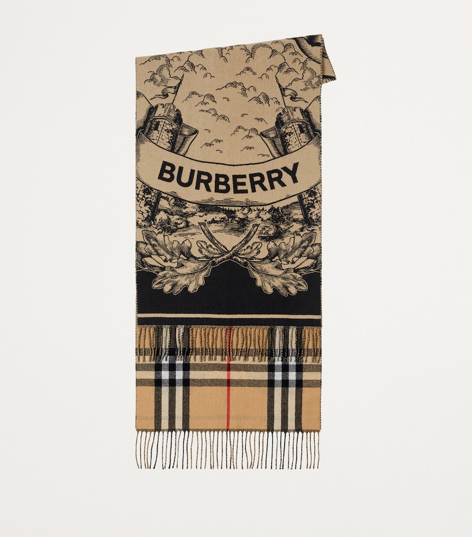 Cashmere Reversible EKD Scarf ARCHIVE BEIGE Image 3