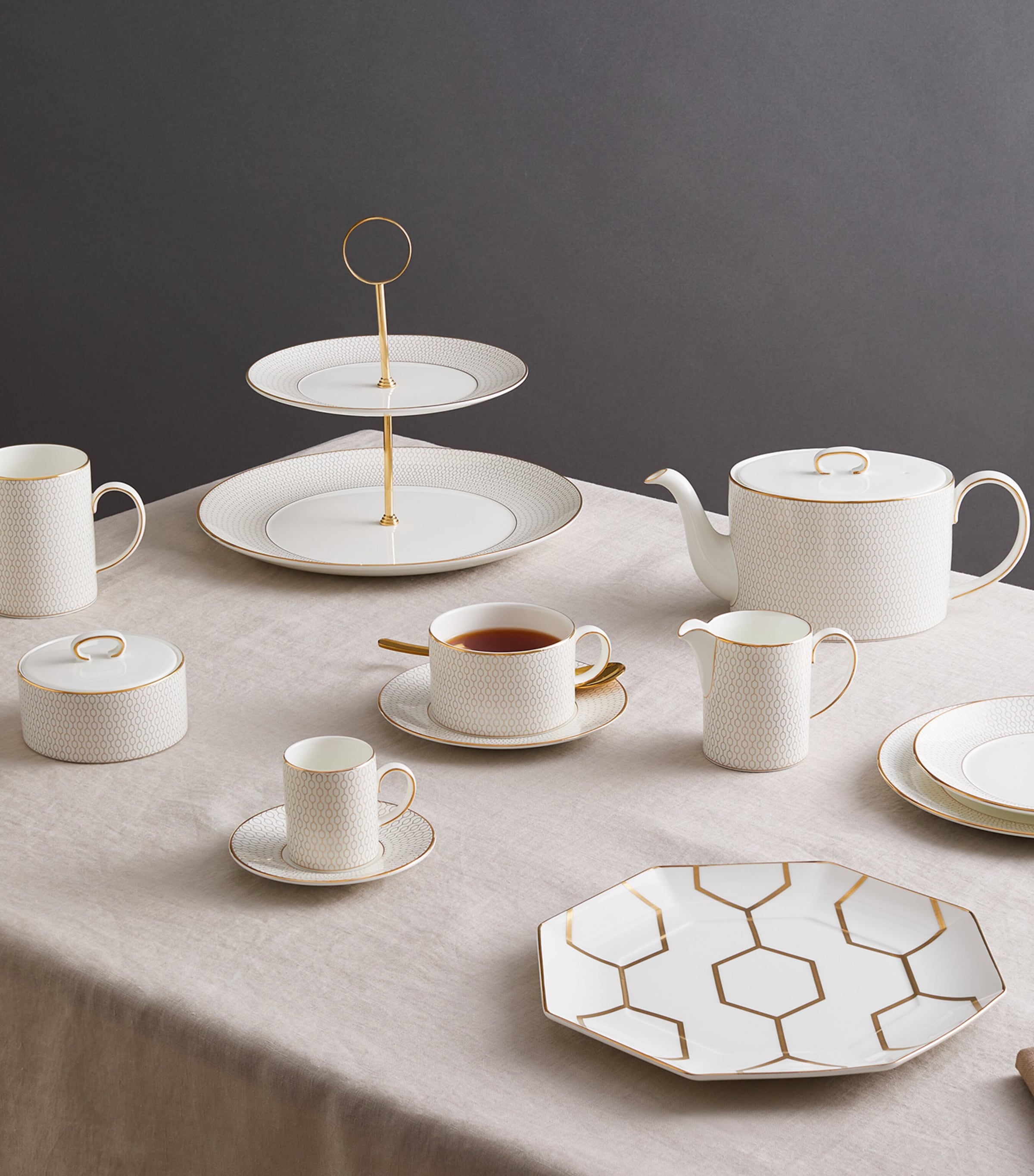 Gold-Trim Gio Rice Bowl (12.5cm) MULTI Image 6