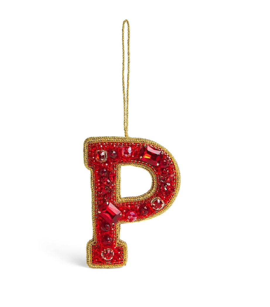 Embellished P Tree Decoration RED Image 1