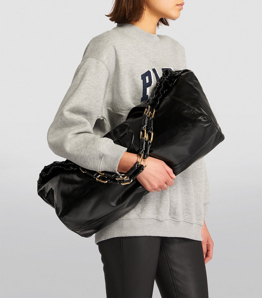 Leather Kate Tote Bag BLACK Image 4