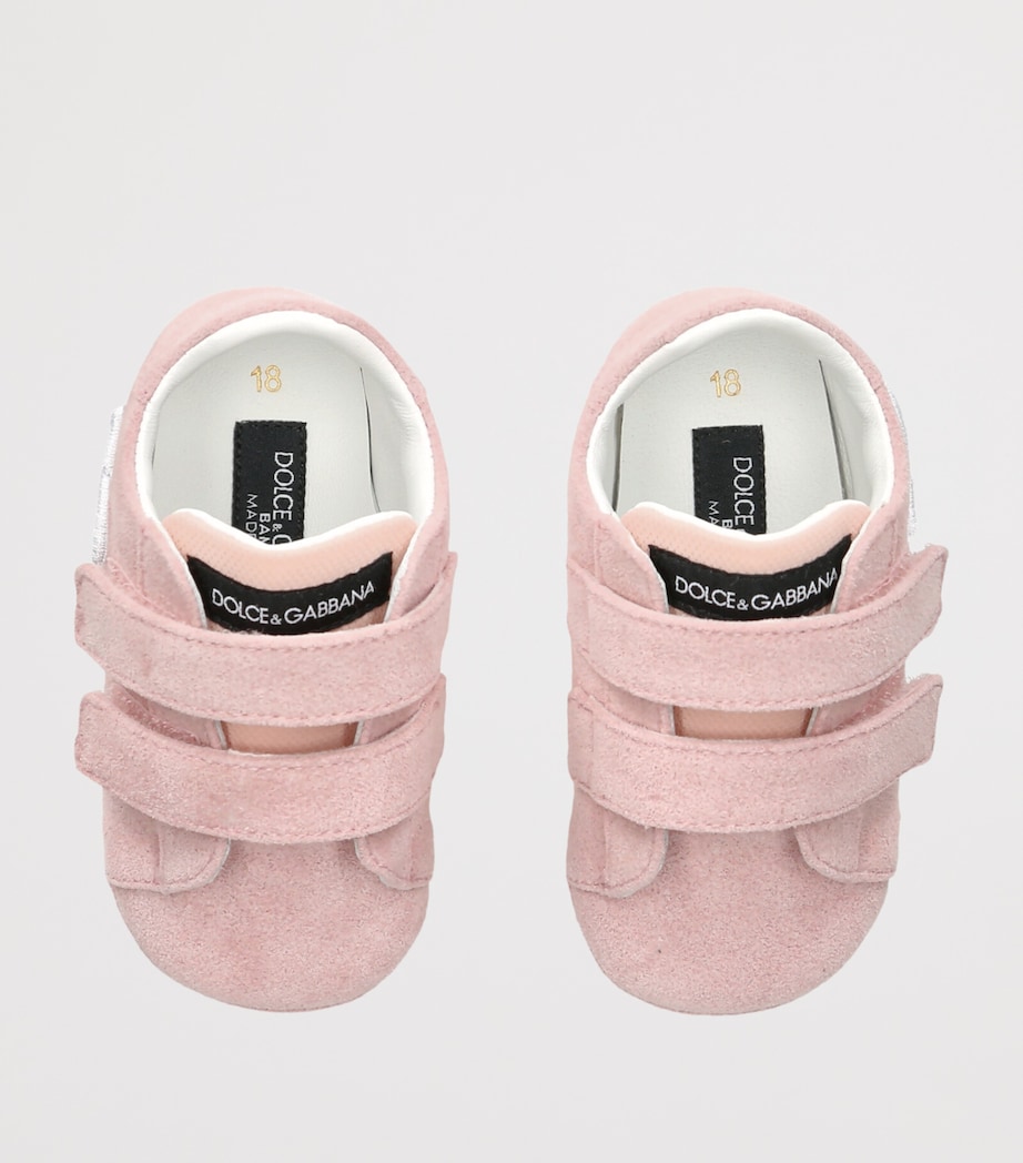Dolce&Gabbana Kids Suede Logo Sneakers Pink Image 4