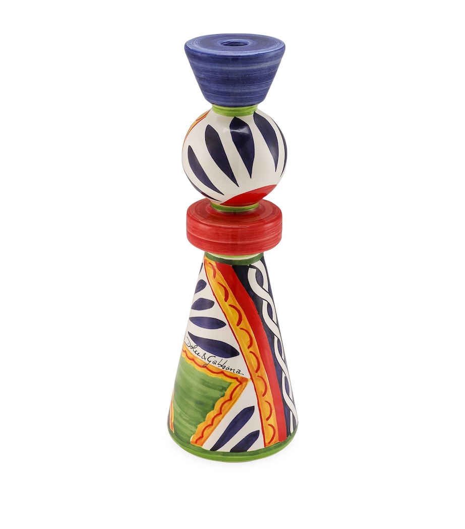 Dolce&Gabbana Casa Large Ceramic Candle Holder Carretto Image 2