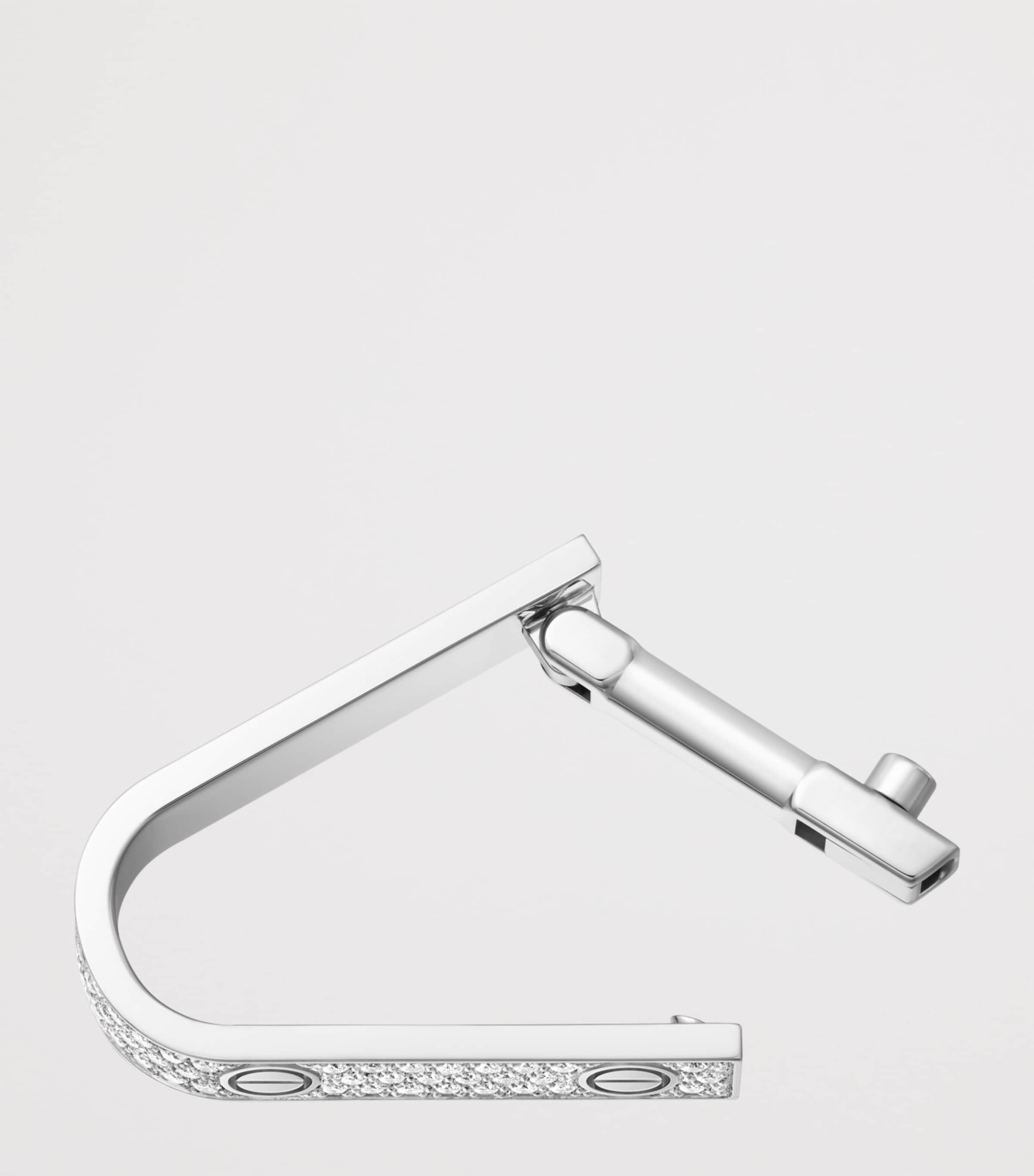 White Gold and Diamond LOVE Cufflinks WHITE GOLD Image 2