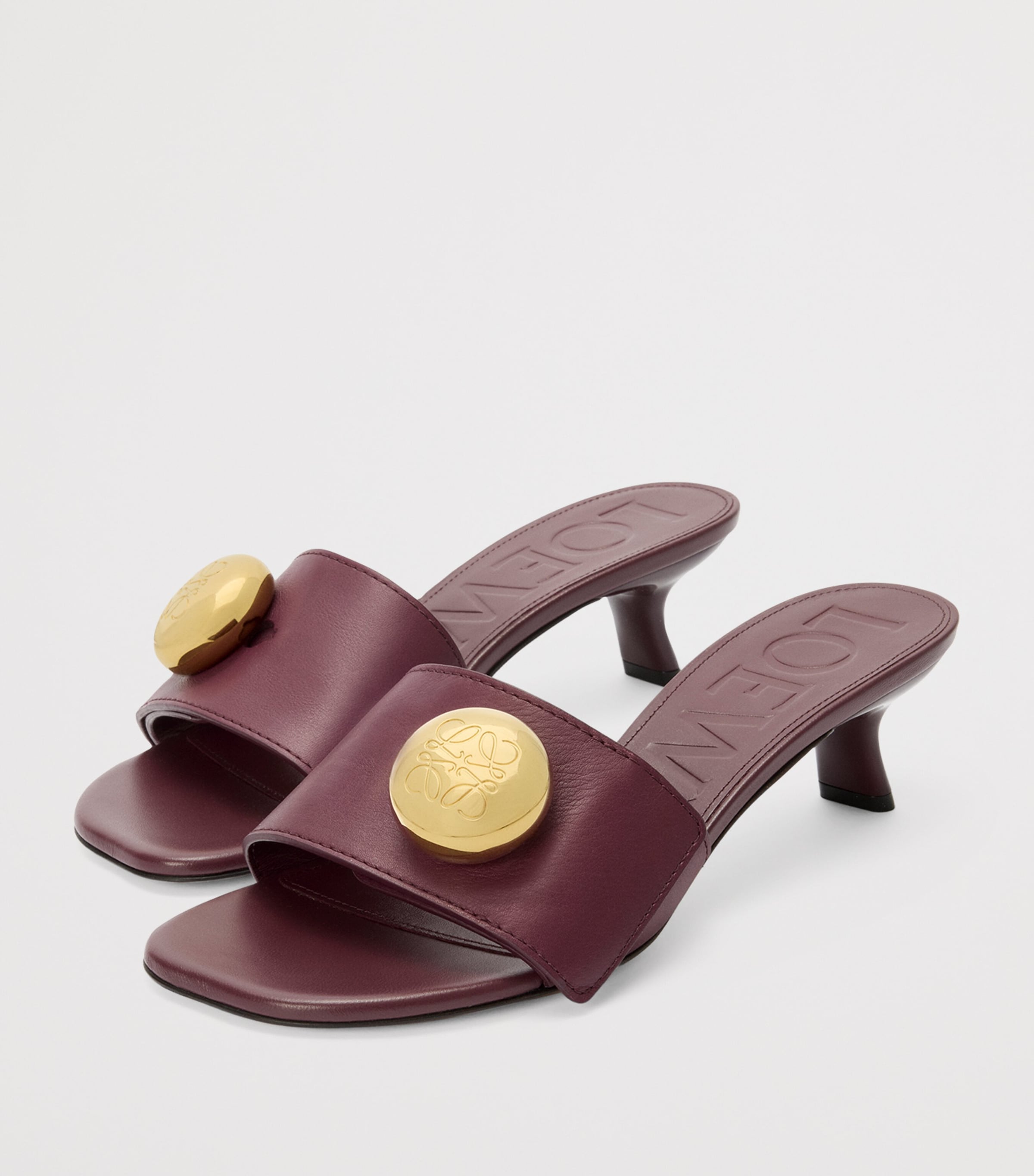 LOEWE Leather Pebble Heeled Mules 45 | Harrods US