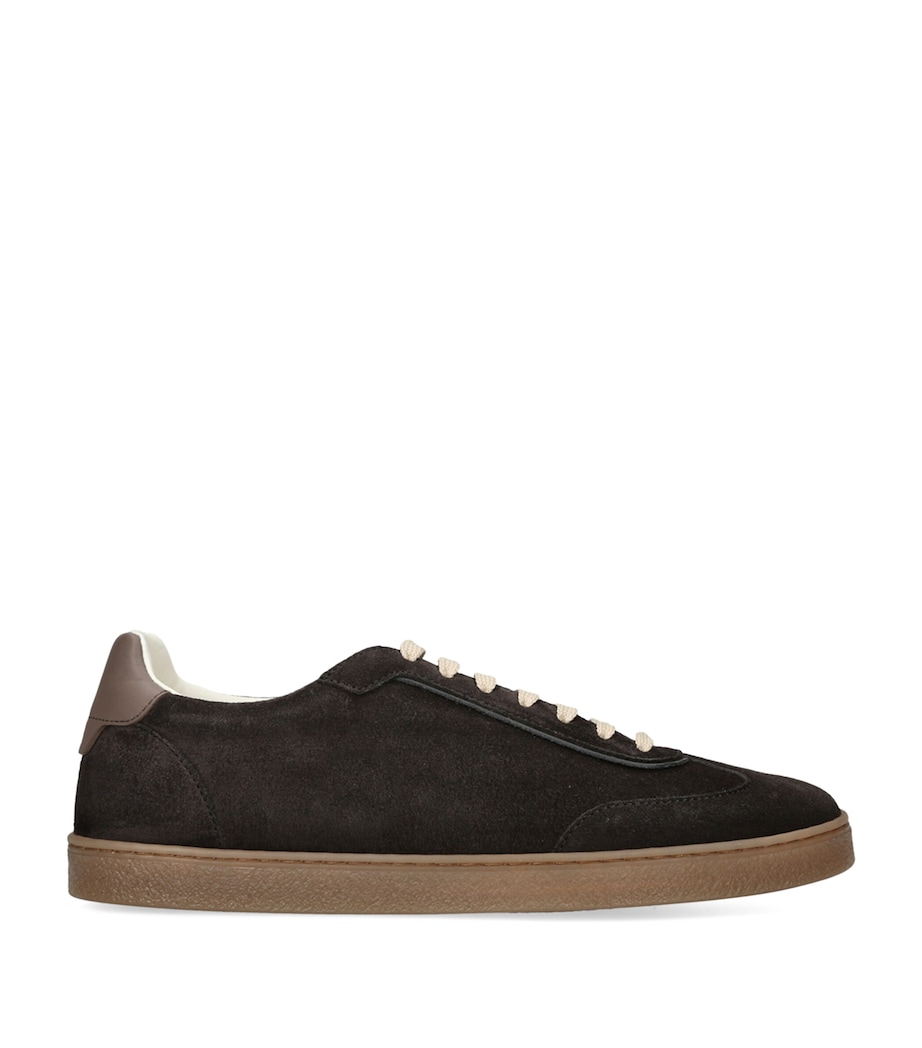 Brunello Cucinelli Suede Low-Top Sneakers Black Image 1
