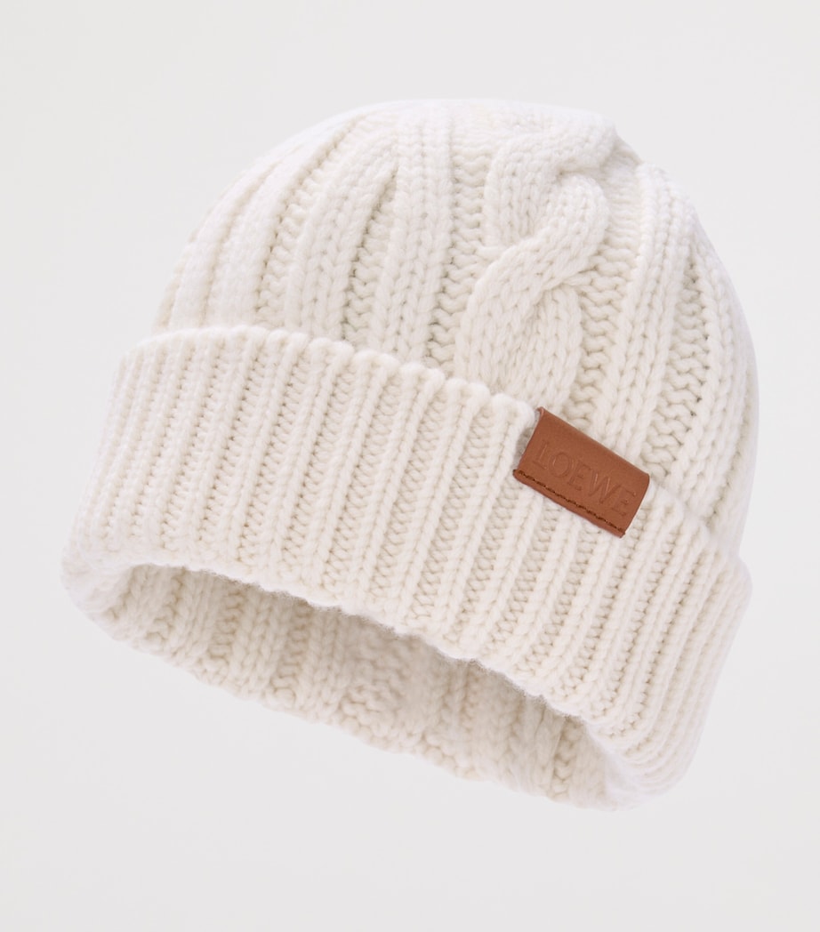 Wool Logo Beanie ECRU Image 2