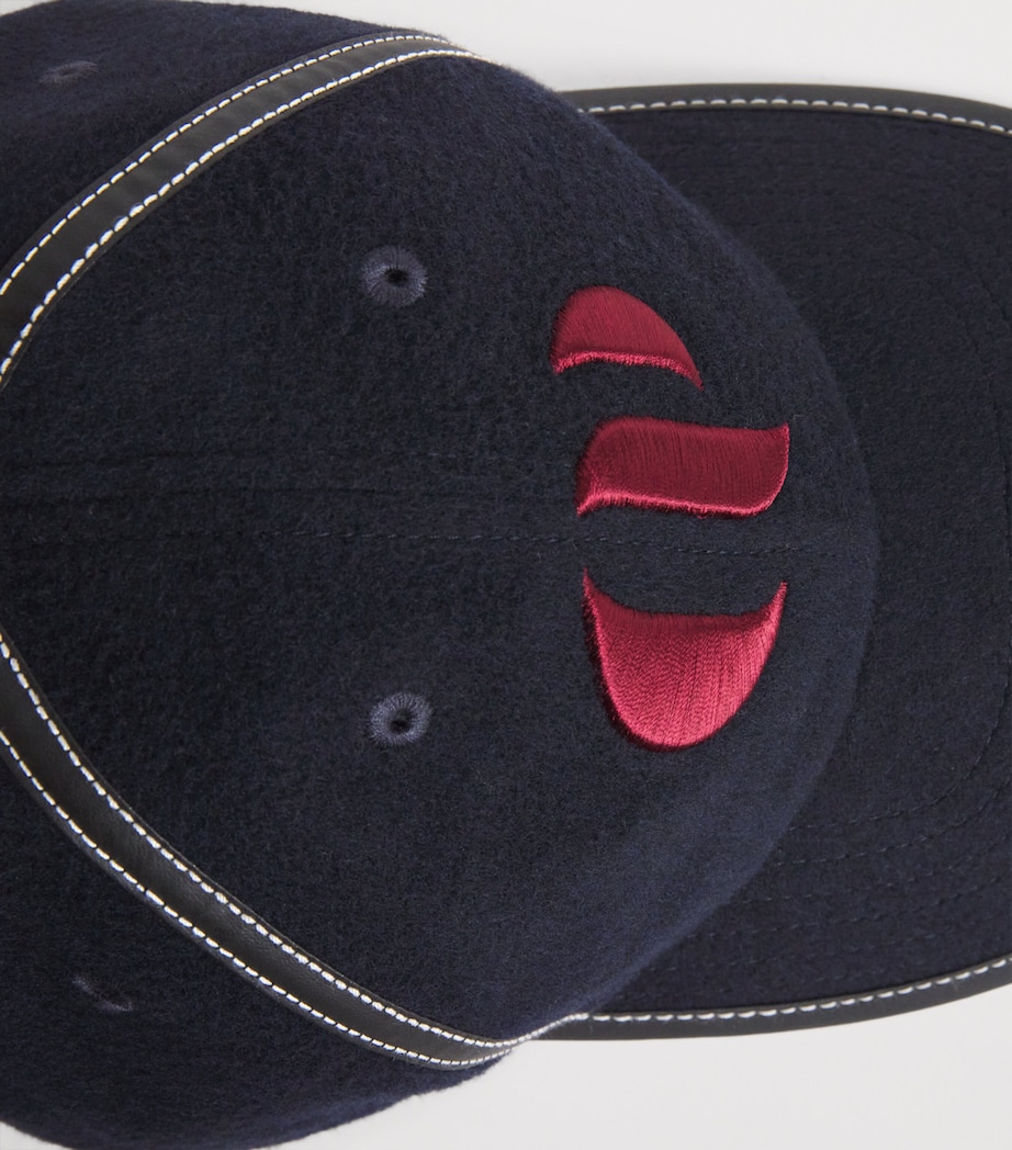 Wool-Blend CP Logo Baseball Cap NAVY Image 4
