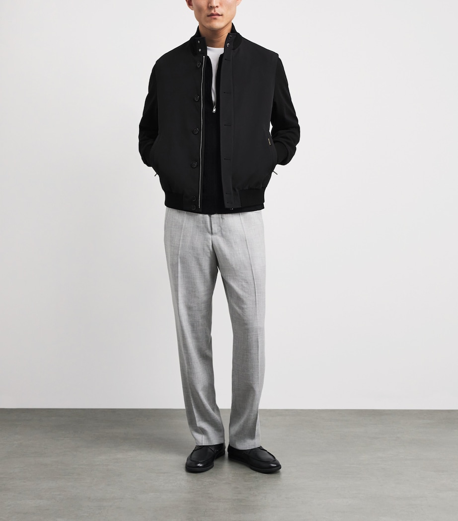 Moorer Mens Fidani-JKR Bomber Jacket Nero Image 2