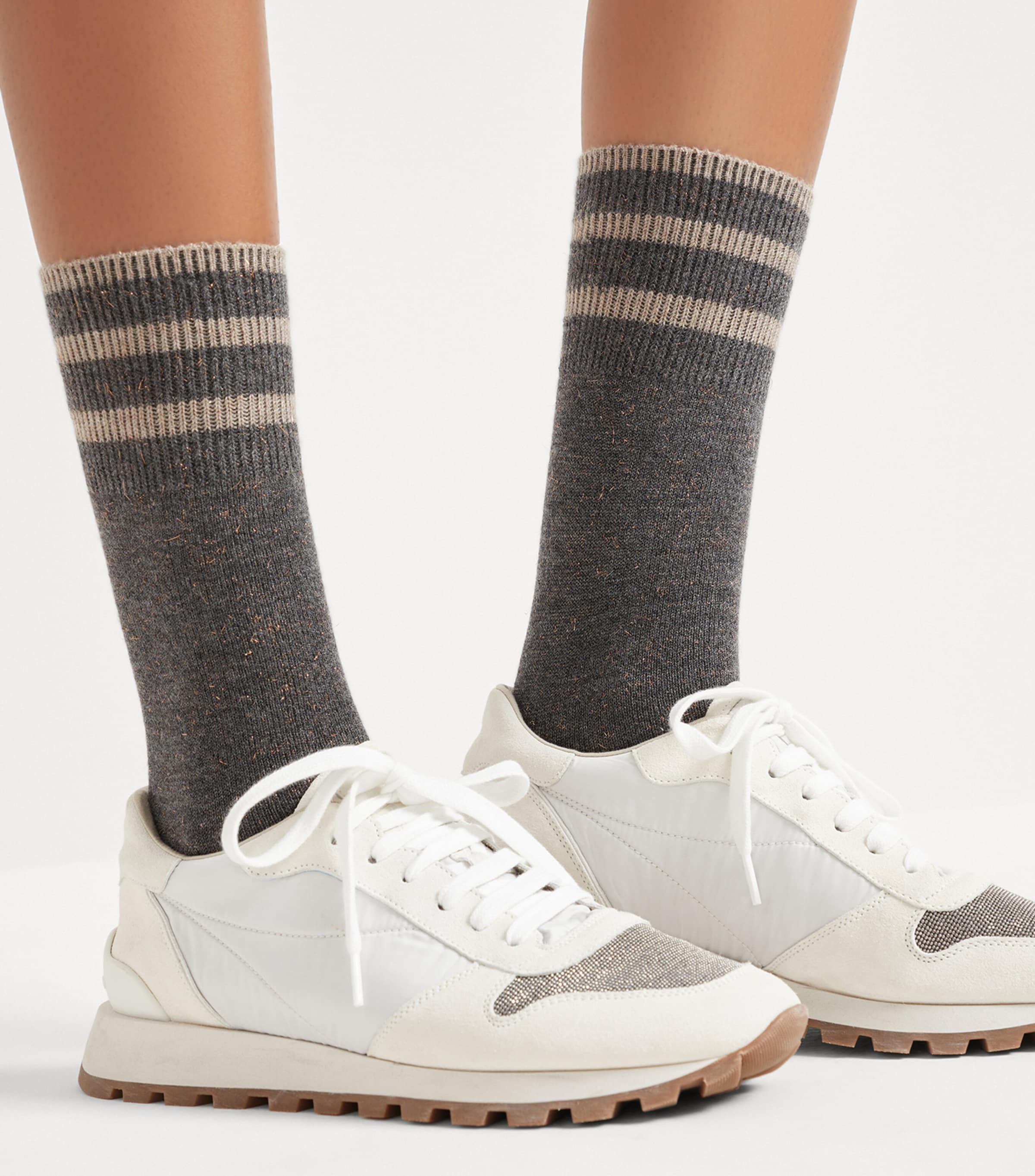 Cashmere-Blend Sparkling Knit Socks CNC38 Image 2