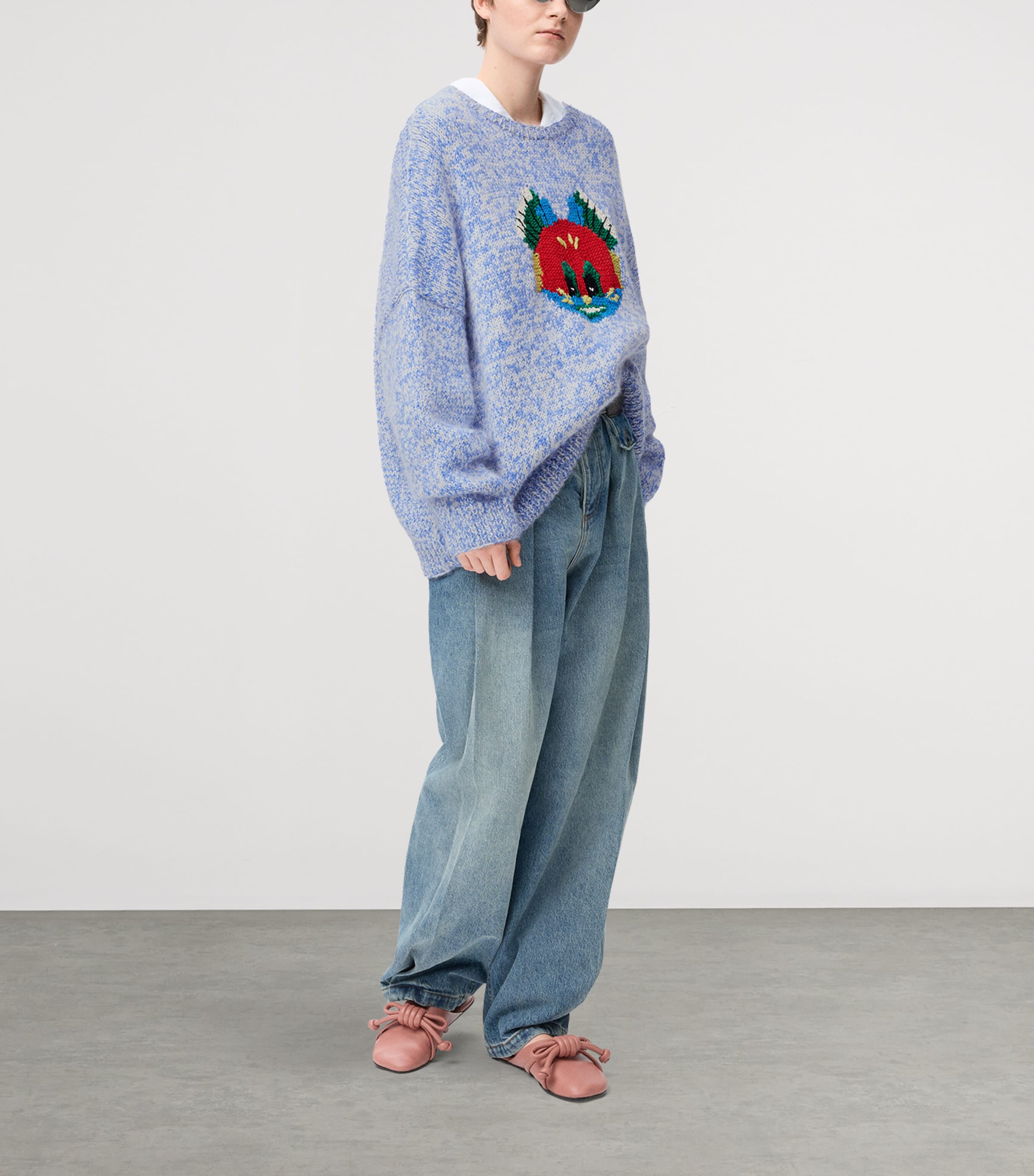 x Louis Wain Wool-Blend Cat Sweater BLUE/WHITE Image 4