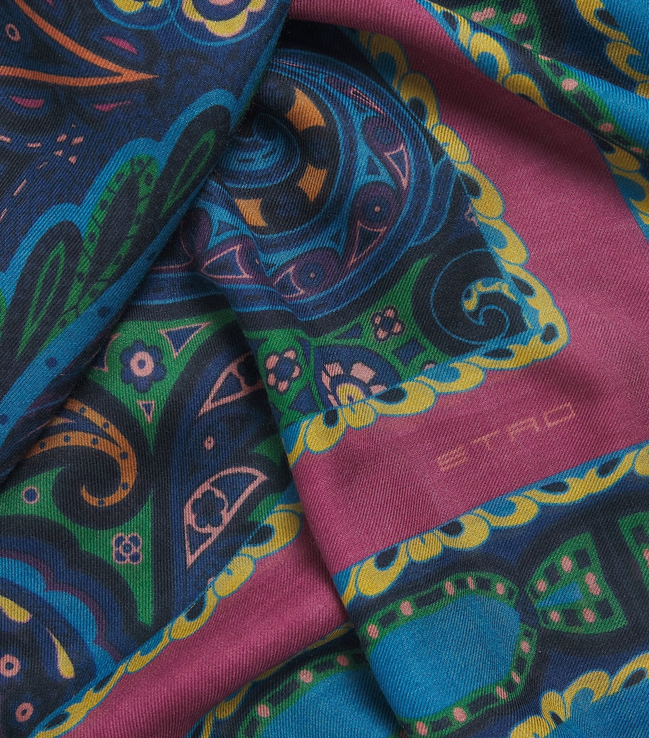Modal-Cashmere Paisley Scarf X0887 Image 4