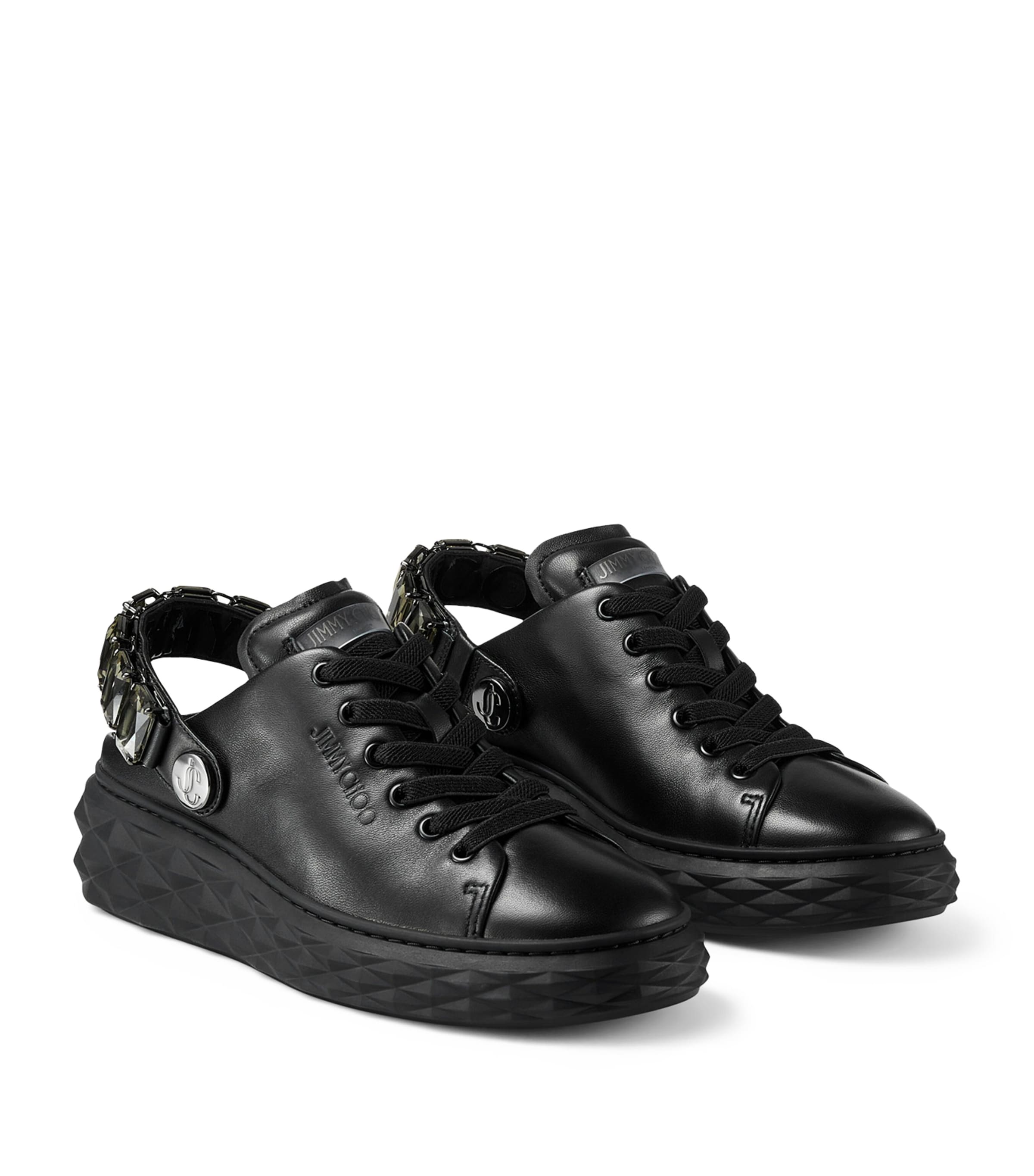 Jimmy Choo Leather Diamond Sling Sneakers | Harrods HK