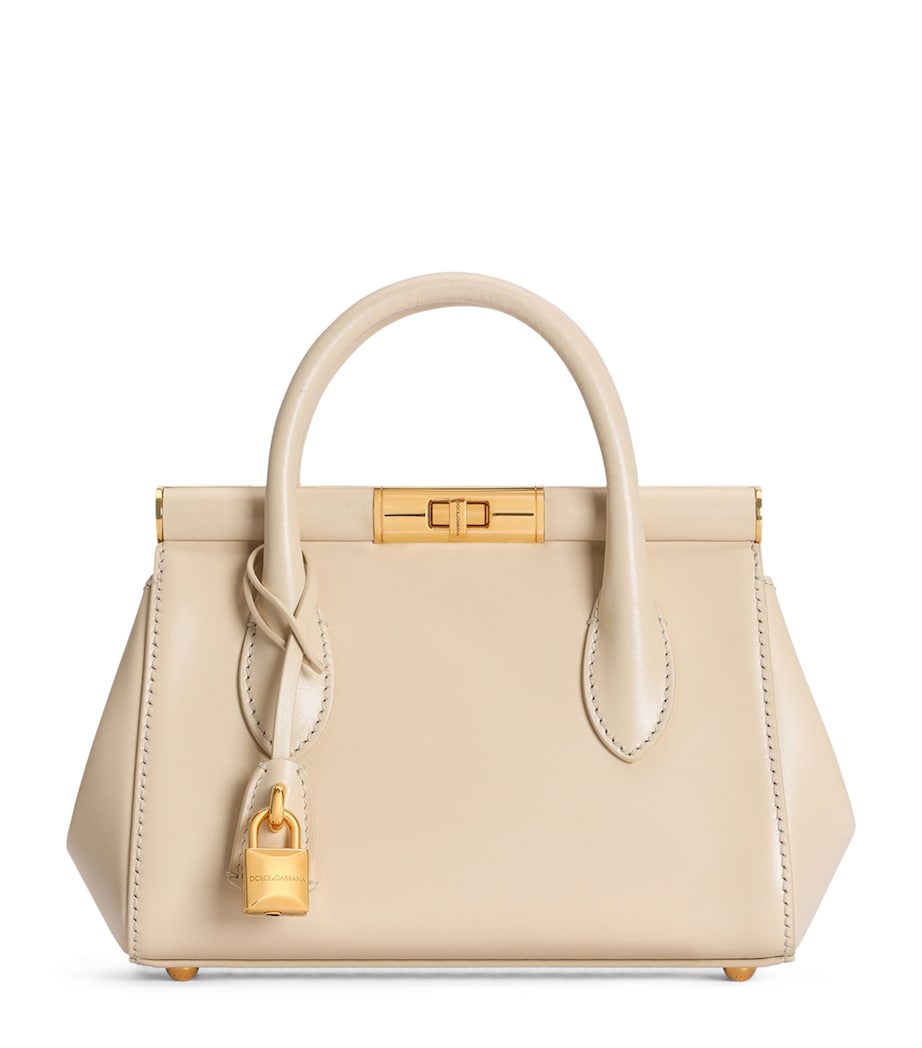 Dolce&Gabbana Mini Leather Marlene Top-Handle Bag Burro Image 1