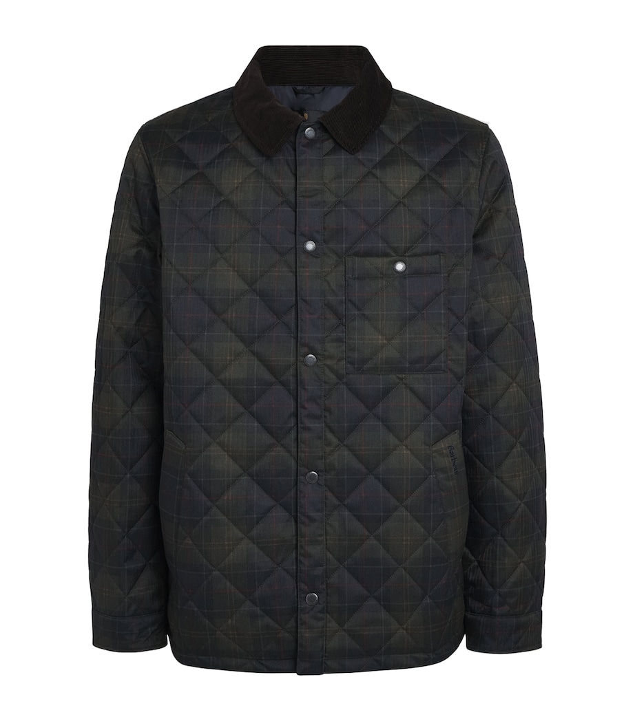 Barbour Mens Tartan Quilted Jacket Shadow Classic Image 1