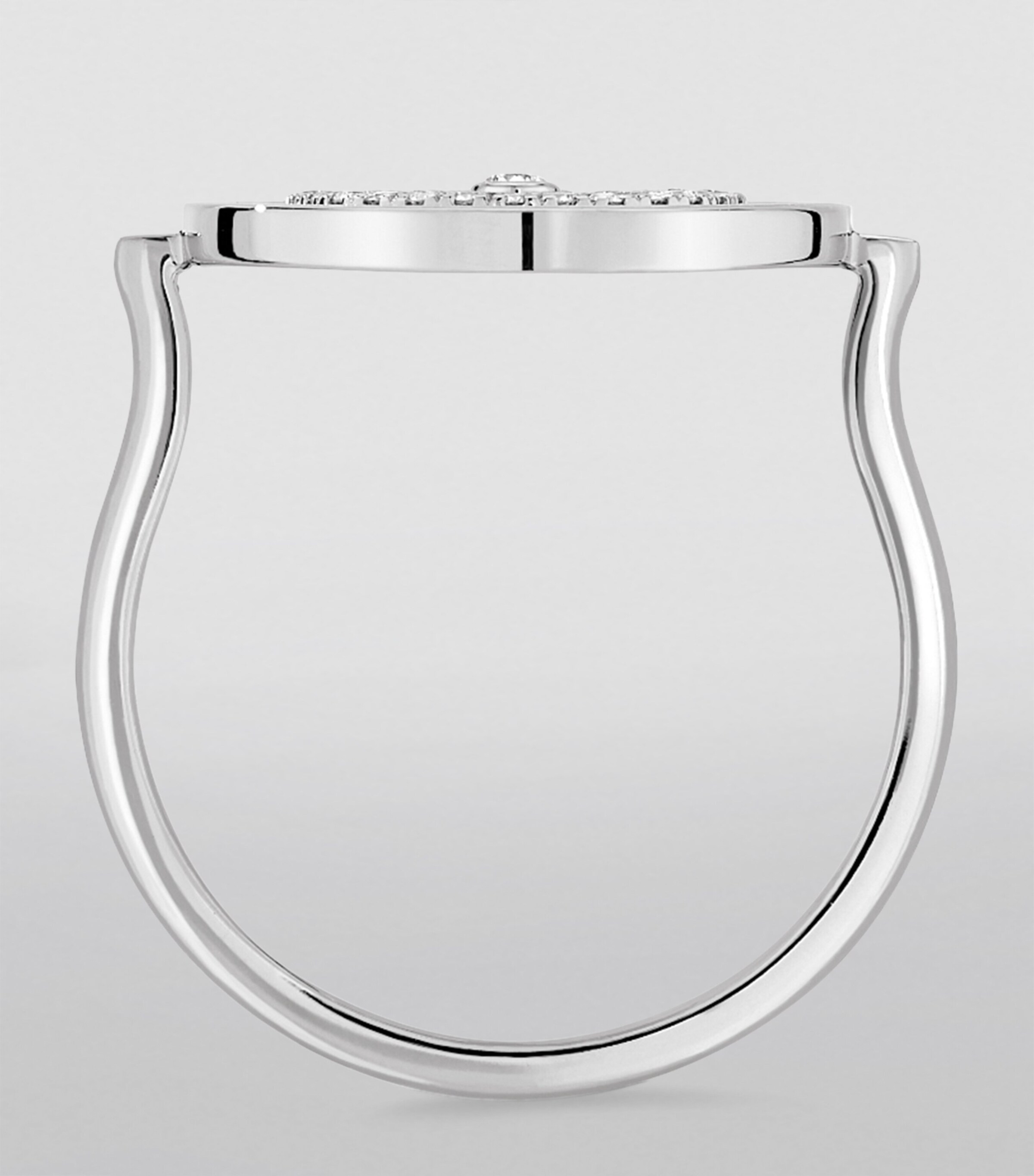 White Gold and Diamond Lucky Move Ring WHITE GOLD Image 2