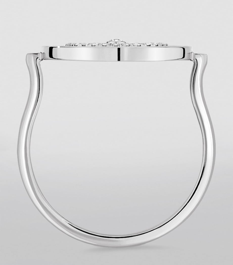 White Gold and Diamond Lucky Move Ring WHITE GOLD Image 2