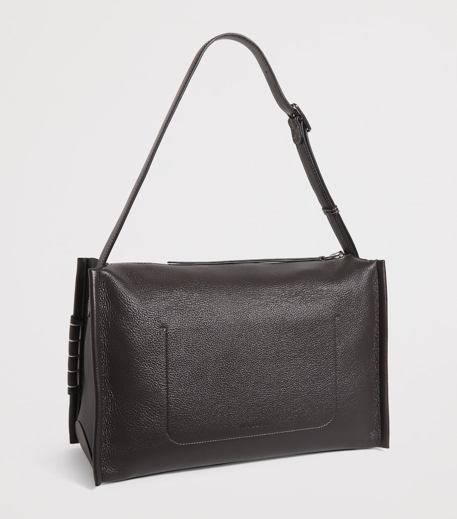 Leather Loafer Messenger Bag CHOCOLATE BROWN Image 3