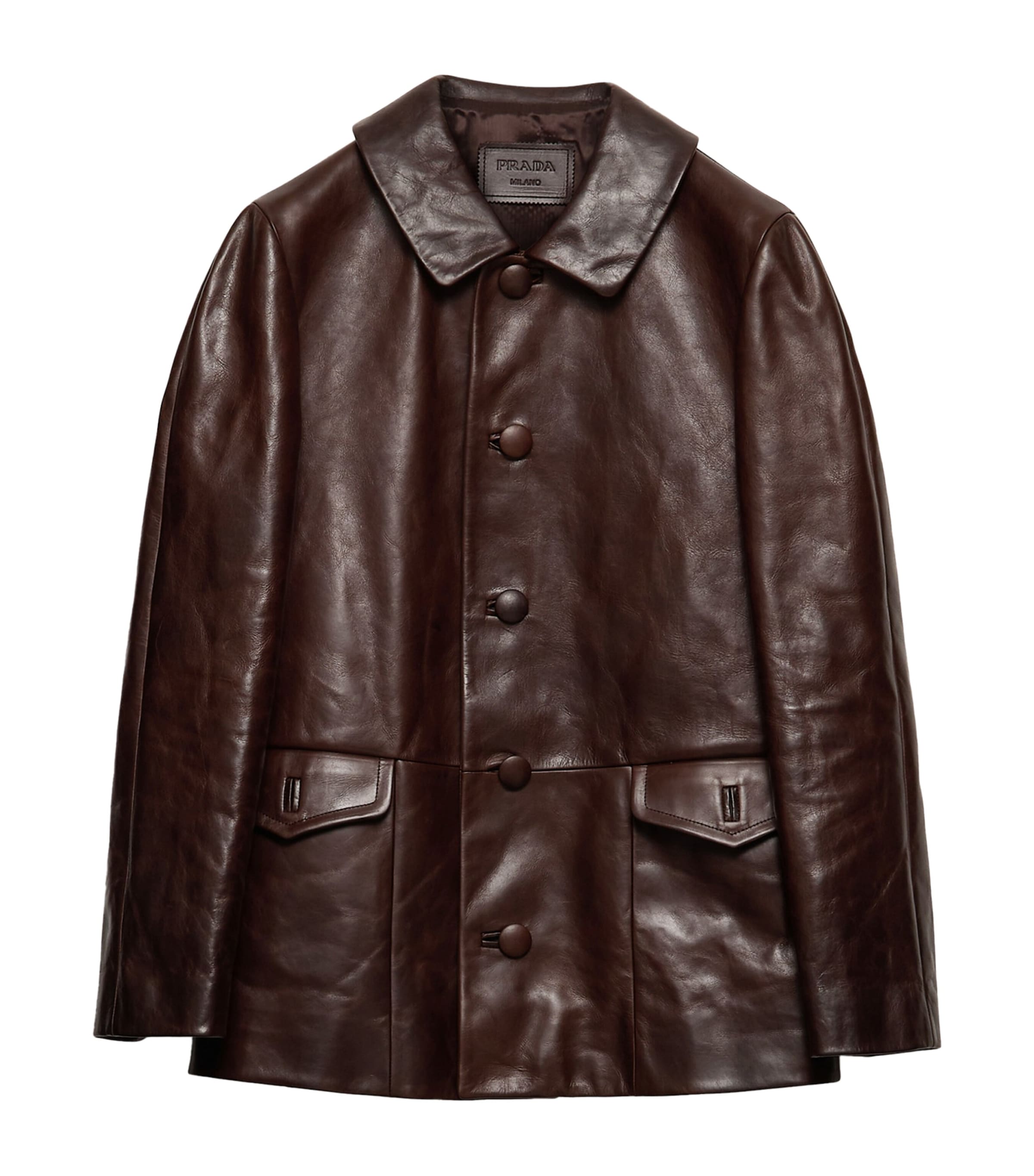 Leather Shirt Jacket F0201 Image 1