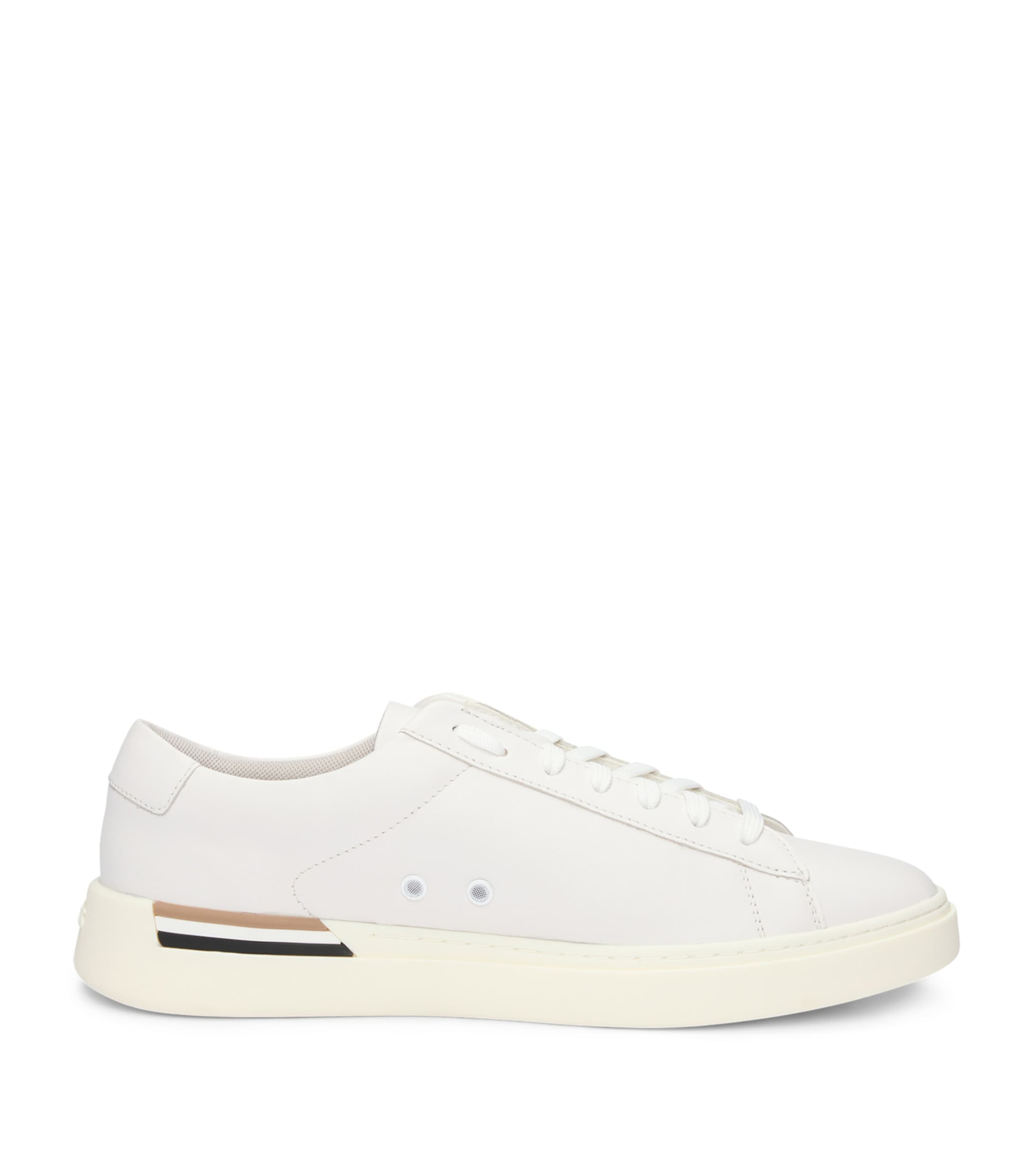 Hugo Boss Signature Stripe Sneakers In White