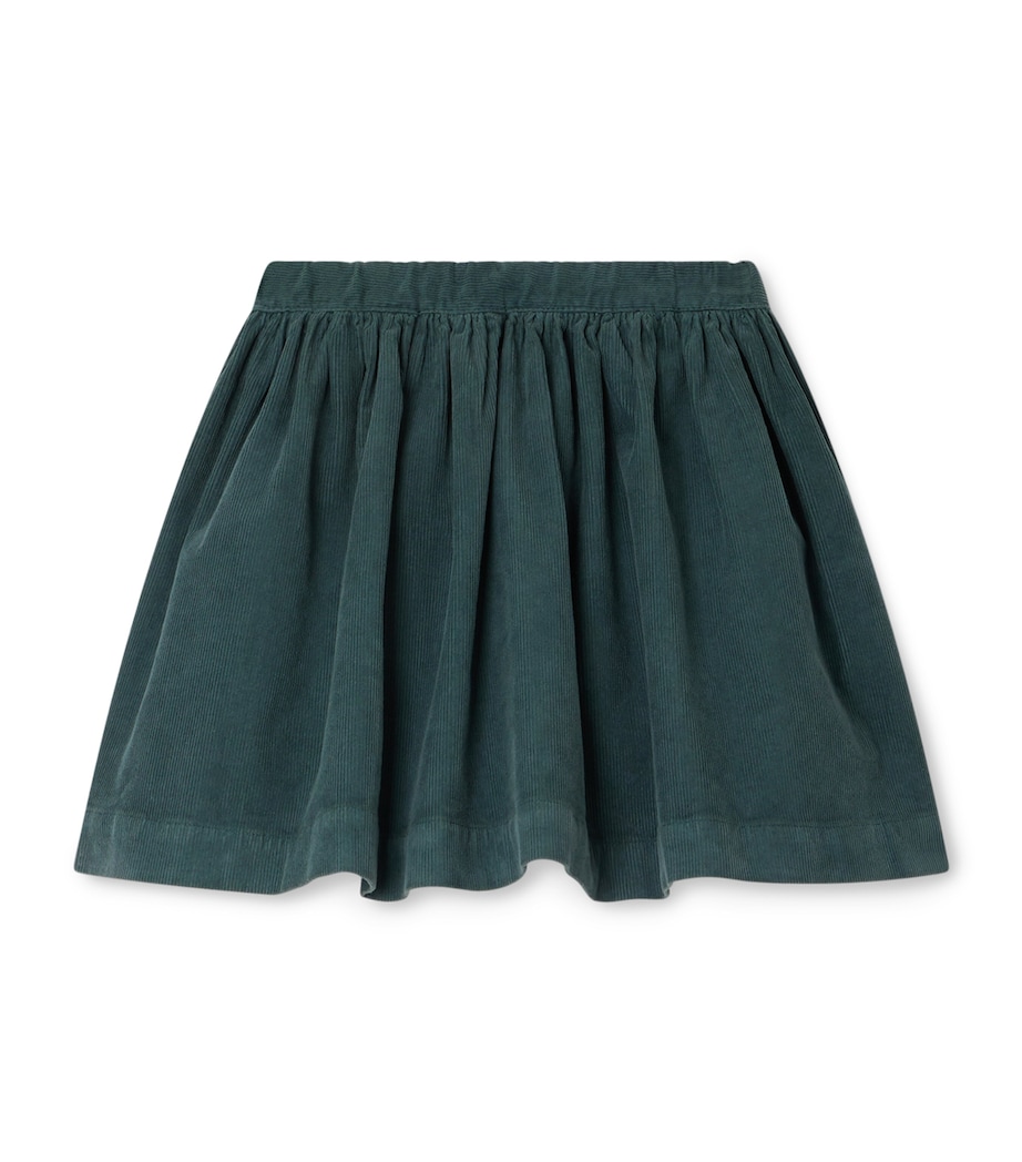 Stretch Cotton Corduroy Suzon Skirt (10-14 Years) VERT DE GRIS Image 1