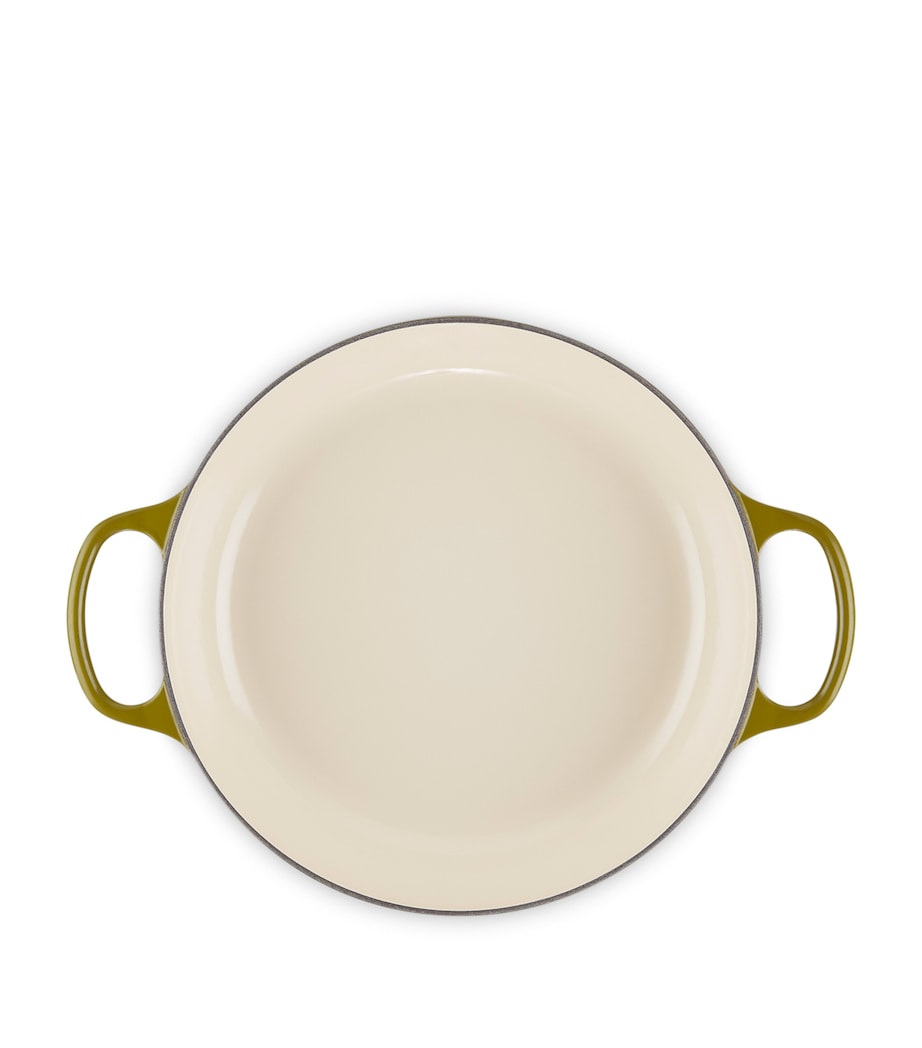 Enamelled Cast Iron Shallow Casserole Dish (30cm) OLIVE Image 5