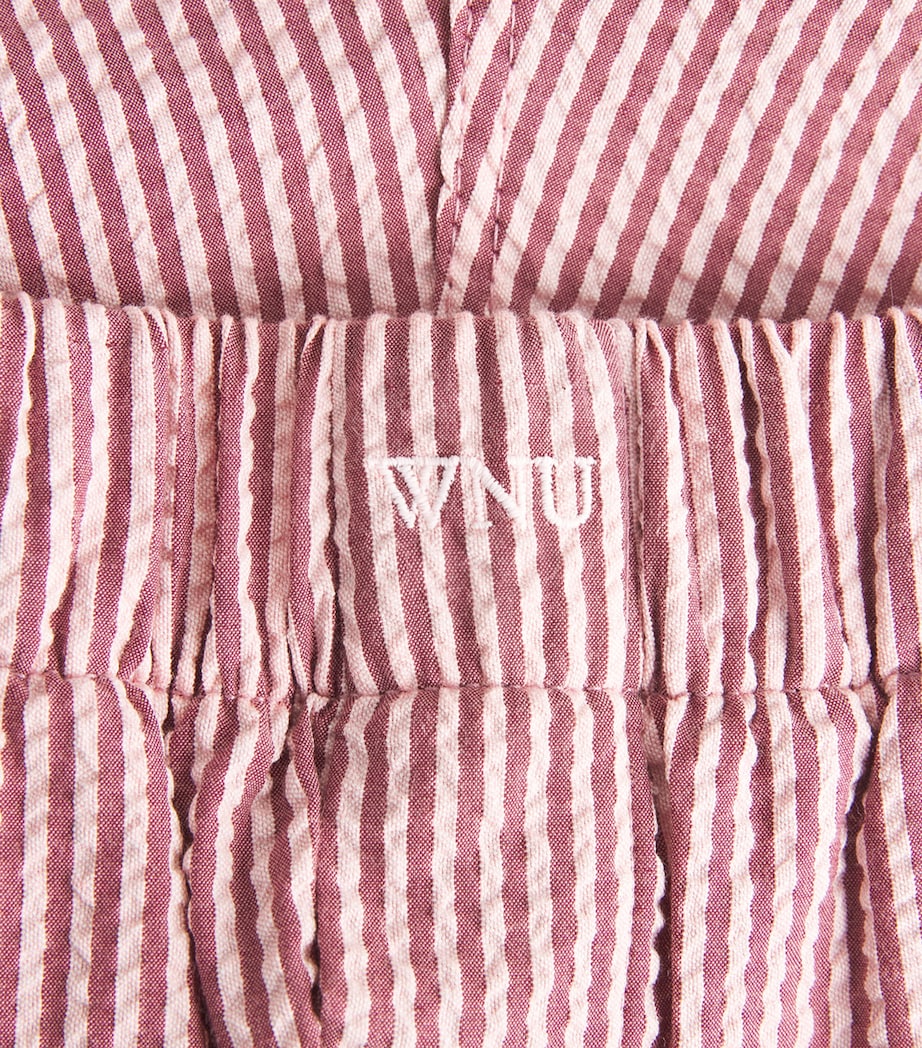 With Nothing Underneath Womens Cotton Striped Seersucker Boxer Shorts Pink Berry Stripe Image 6