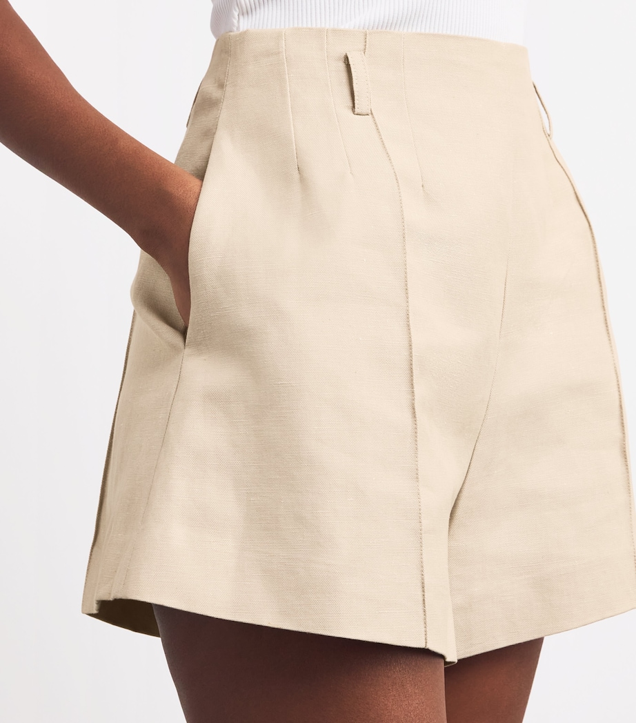 Marled Suit Shorts BEIGE Image 6
