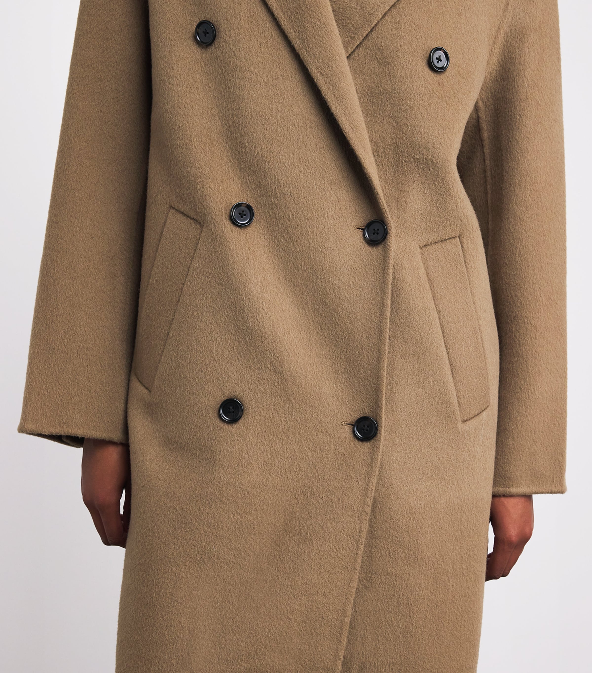Wool Double-Breasted Deja Coat TAN Image 6