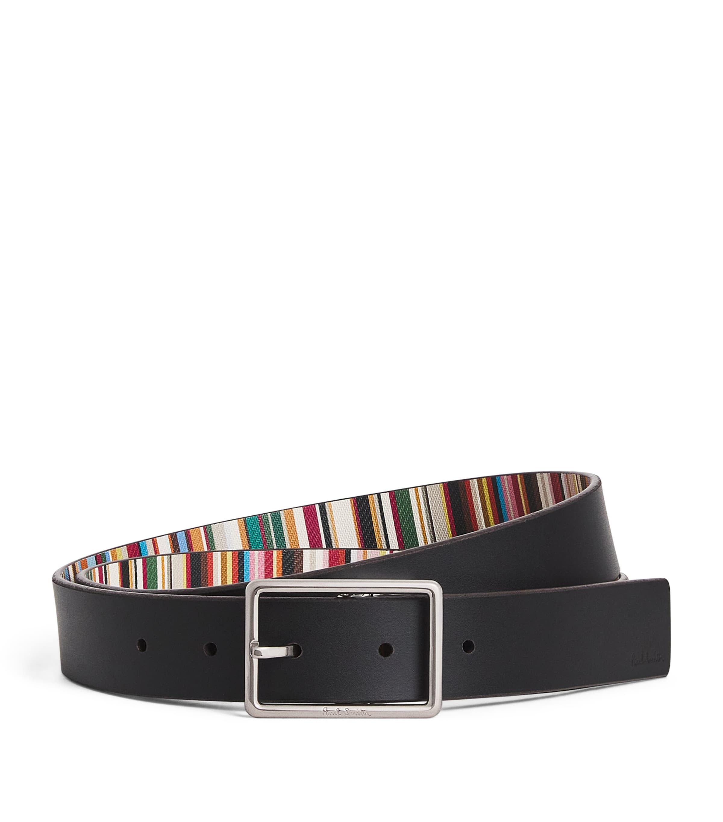 Paul Smith Leather Reversible Belt In Black