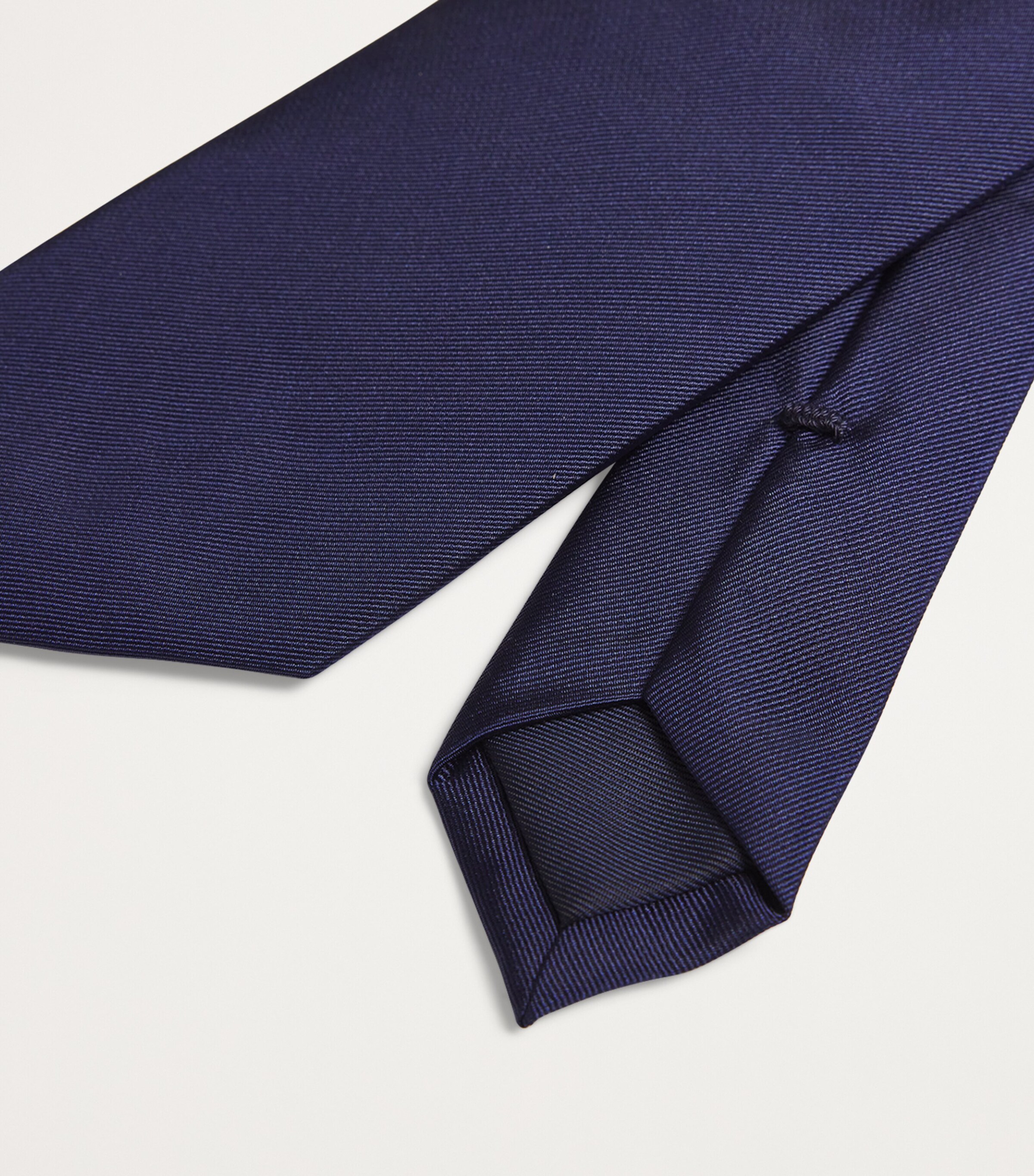 Silk Tie 001 NAVY BLUE Image 4