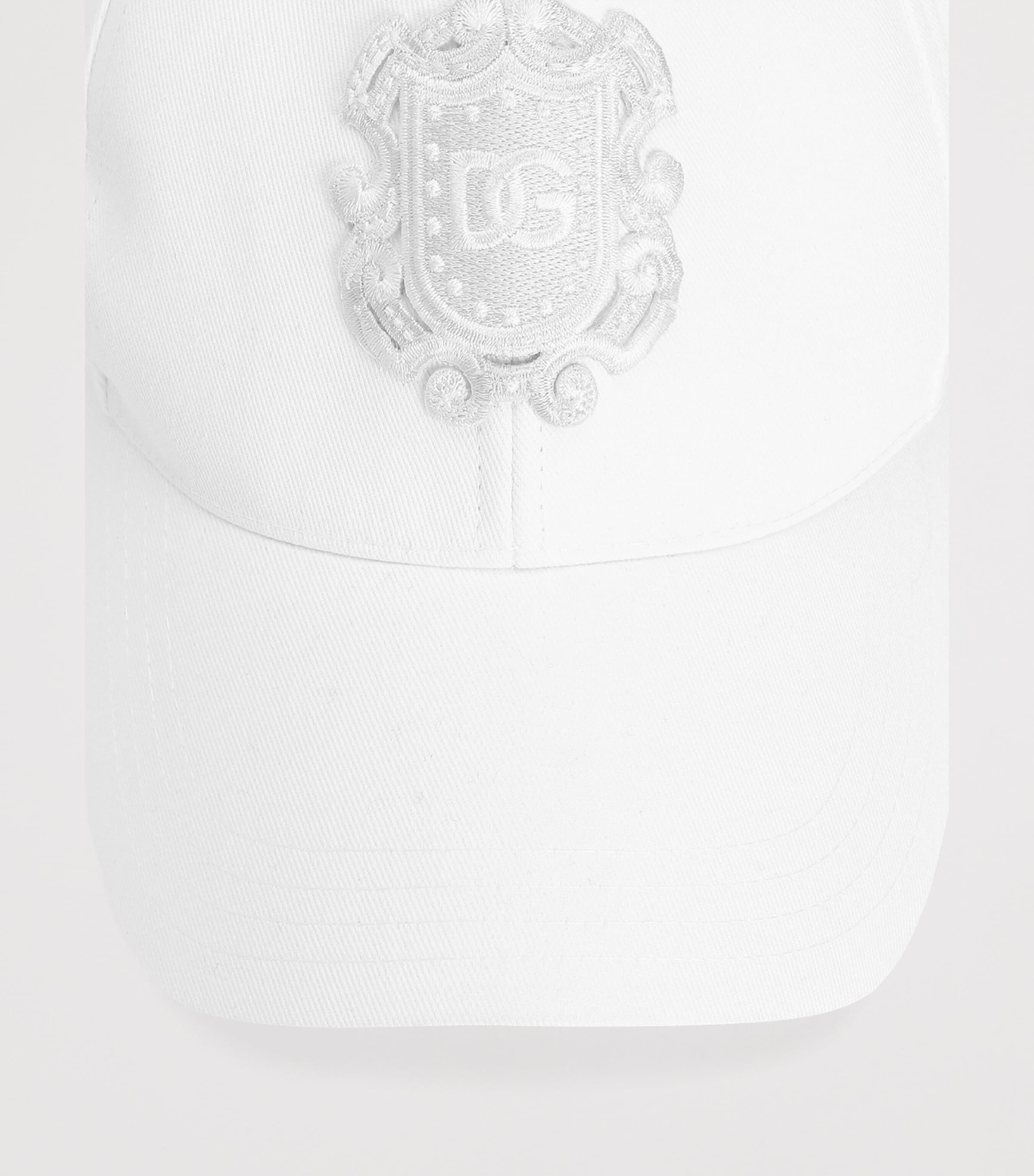 Dolce&Gabbana Appliqué Baseball Cap Optical White Image 3