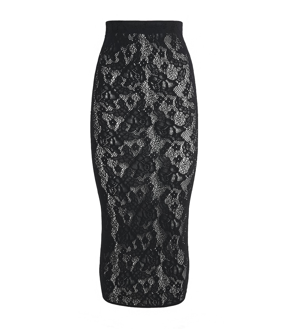 Wolford Womens Infinite Rose Net Skirt Black Image 1