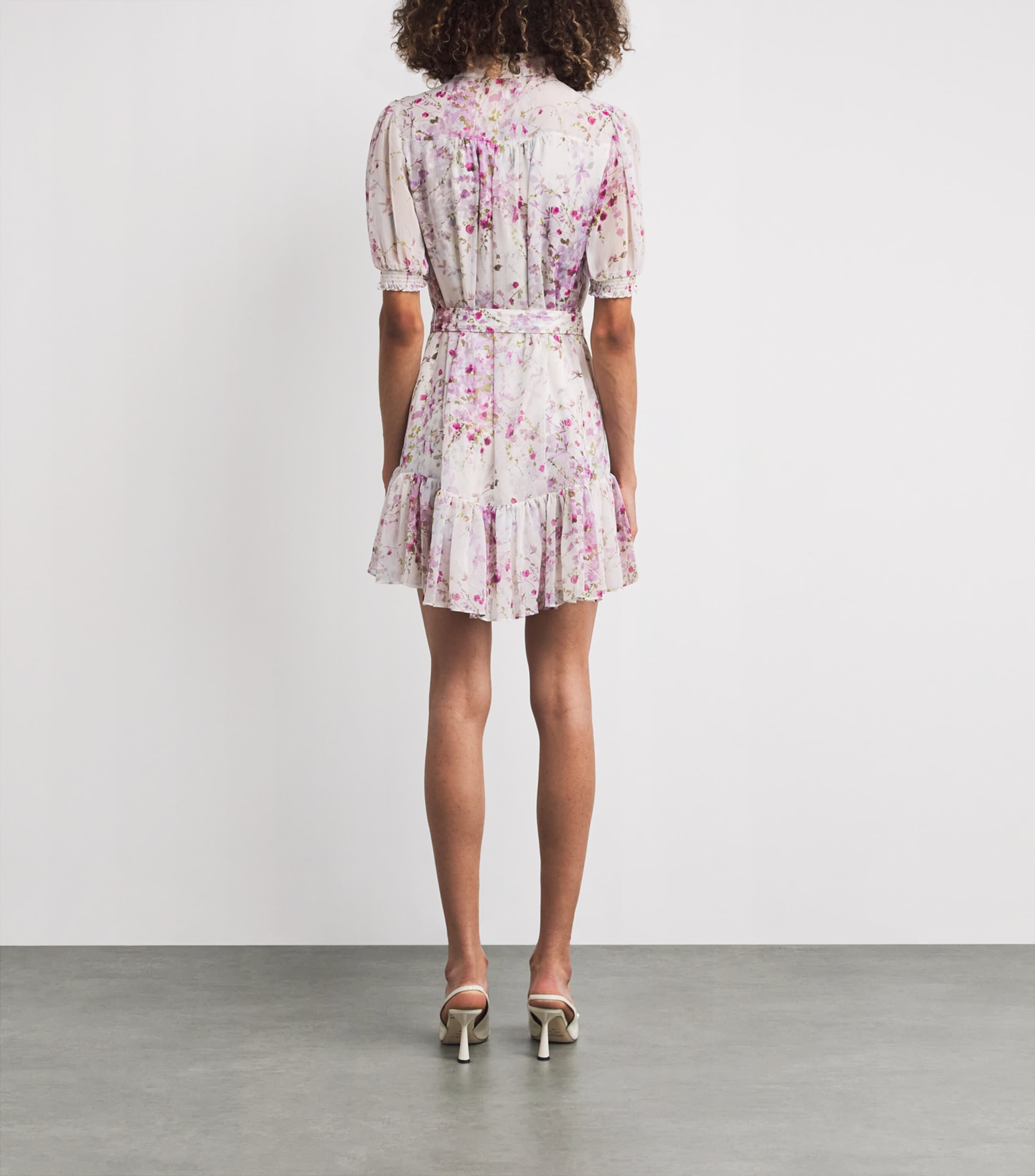 Cinq A Sept Womens Midsummer Bloom Halbini Mini Dress Ivory Multi Image 3