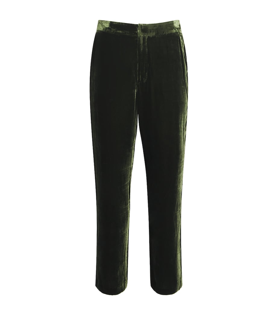 Velvet Rebel Straight Trousers DEEP OLIVE DEOL Image 1