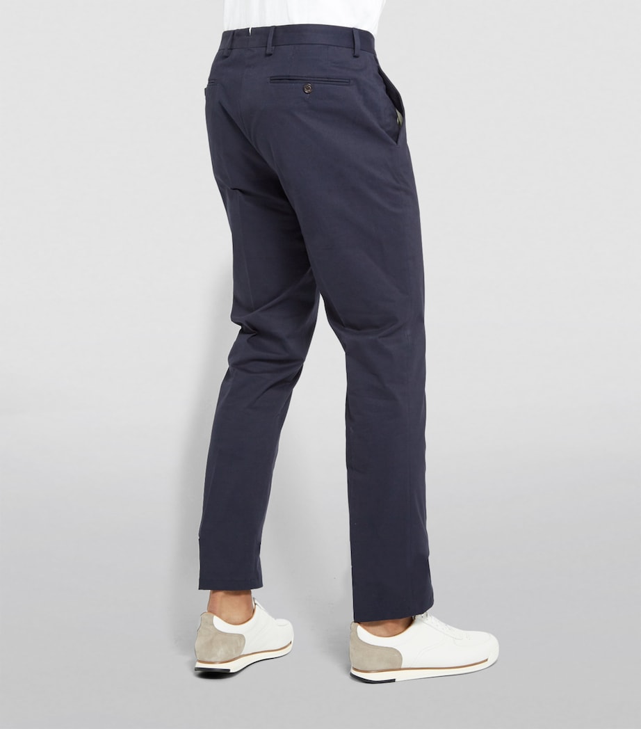 Cotton-Blend Straight Chinos NAVY Image 3