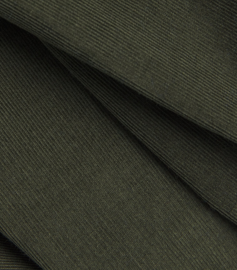 Cotton Corduroy Custom Fit Shirt GREEN Image 5