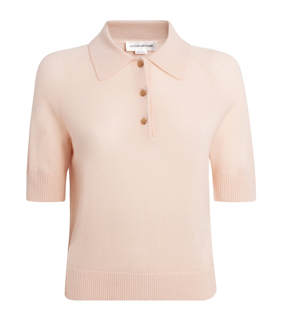 Merino Wool Polo Sweater 9443 PALE ROSE Image 1