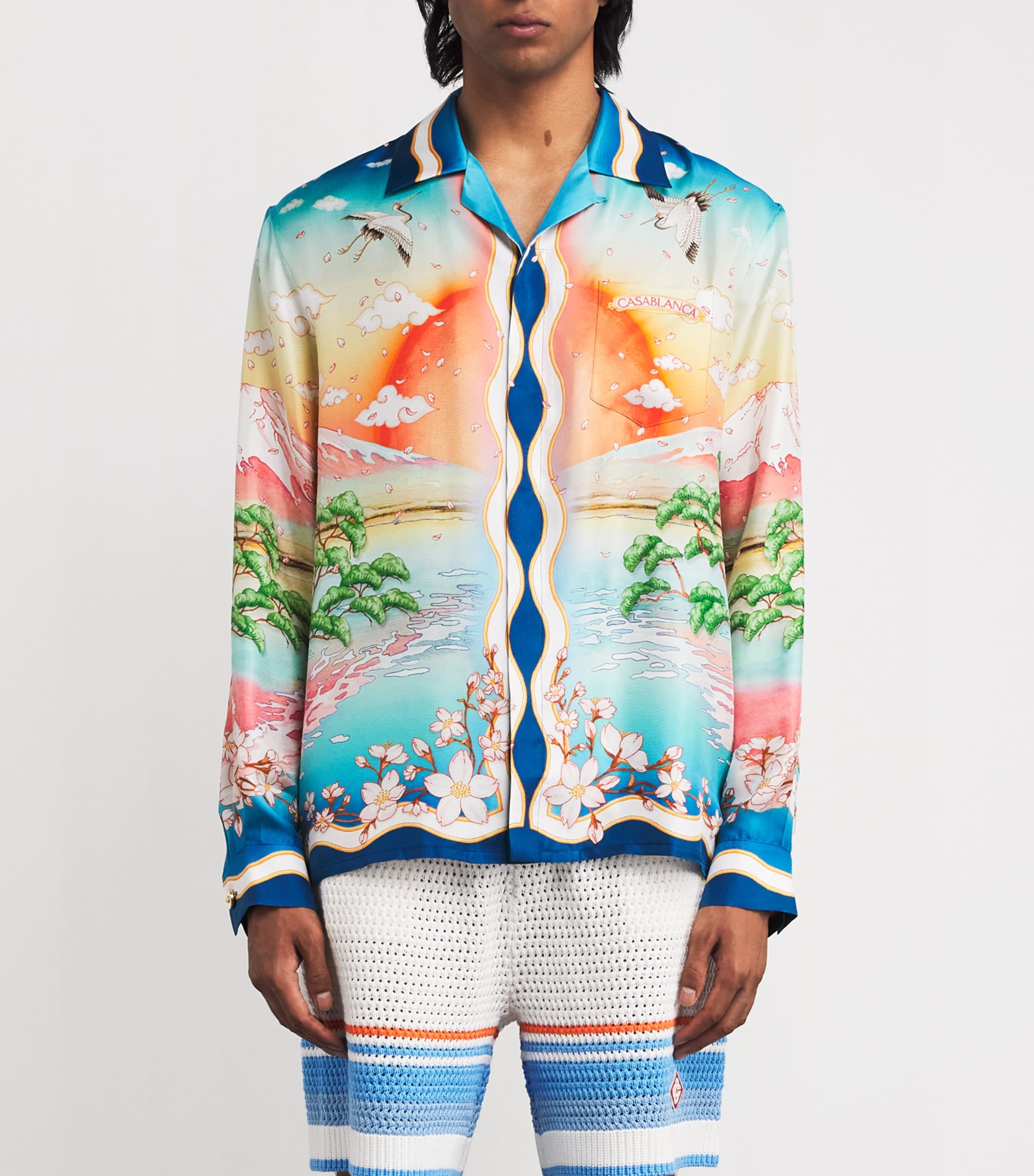 Silk Tennis Club Print Shirt TENNIS CLUB Image 3