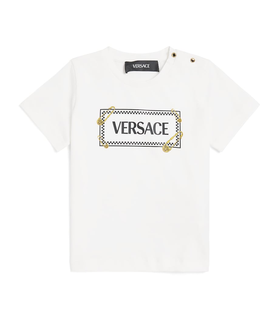 Cotton 90s Logo T-Shirt (12-24 Months) 2W100-WHITE+BLACKGLD Image 1